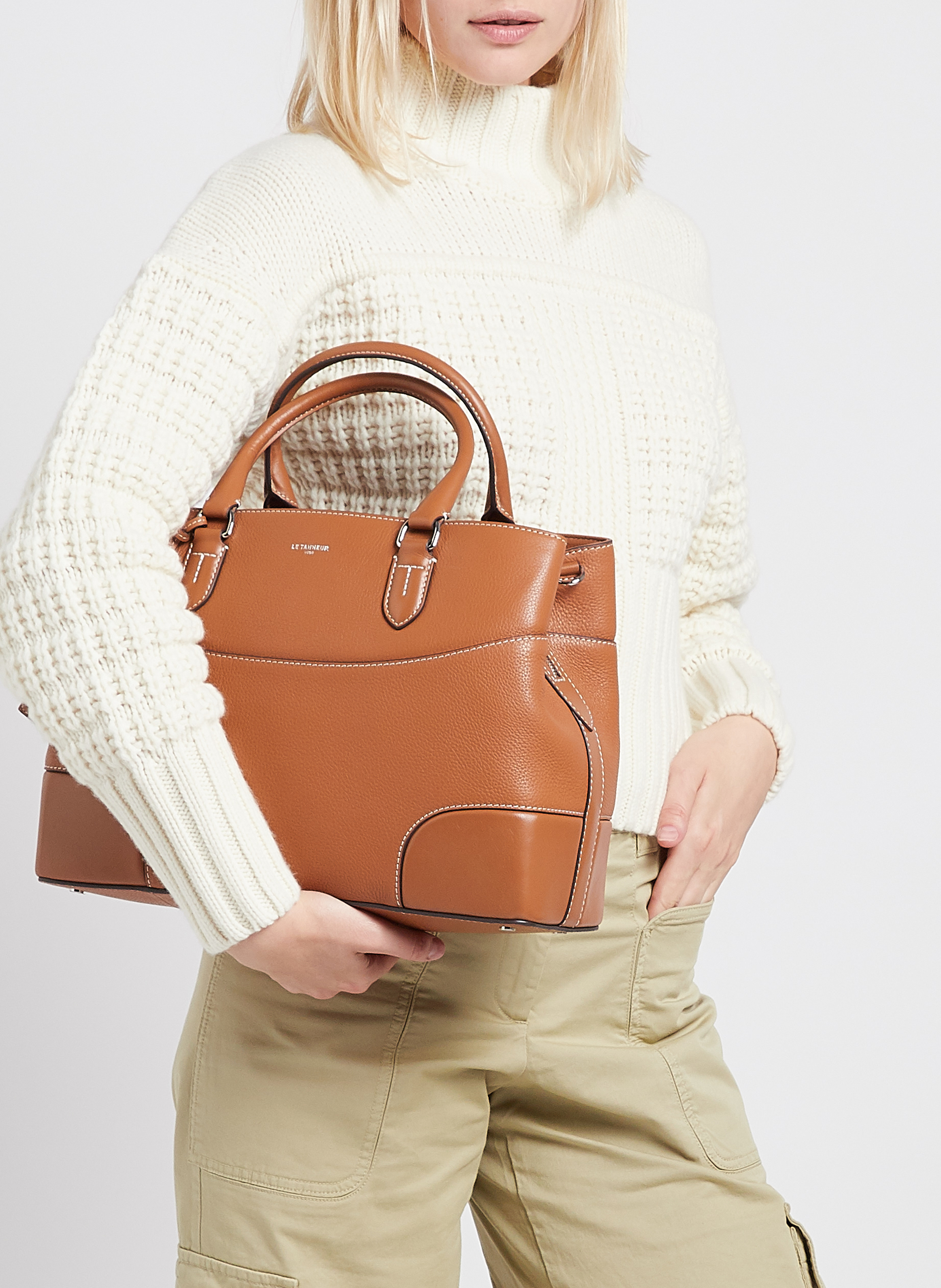 Nerfleren handtas LE TANNEUR Bruin