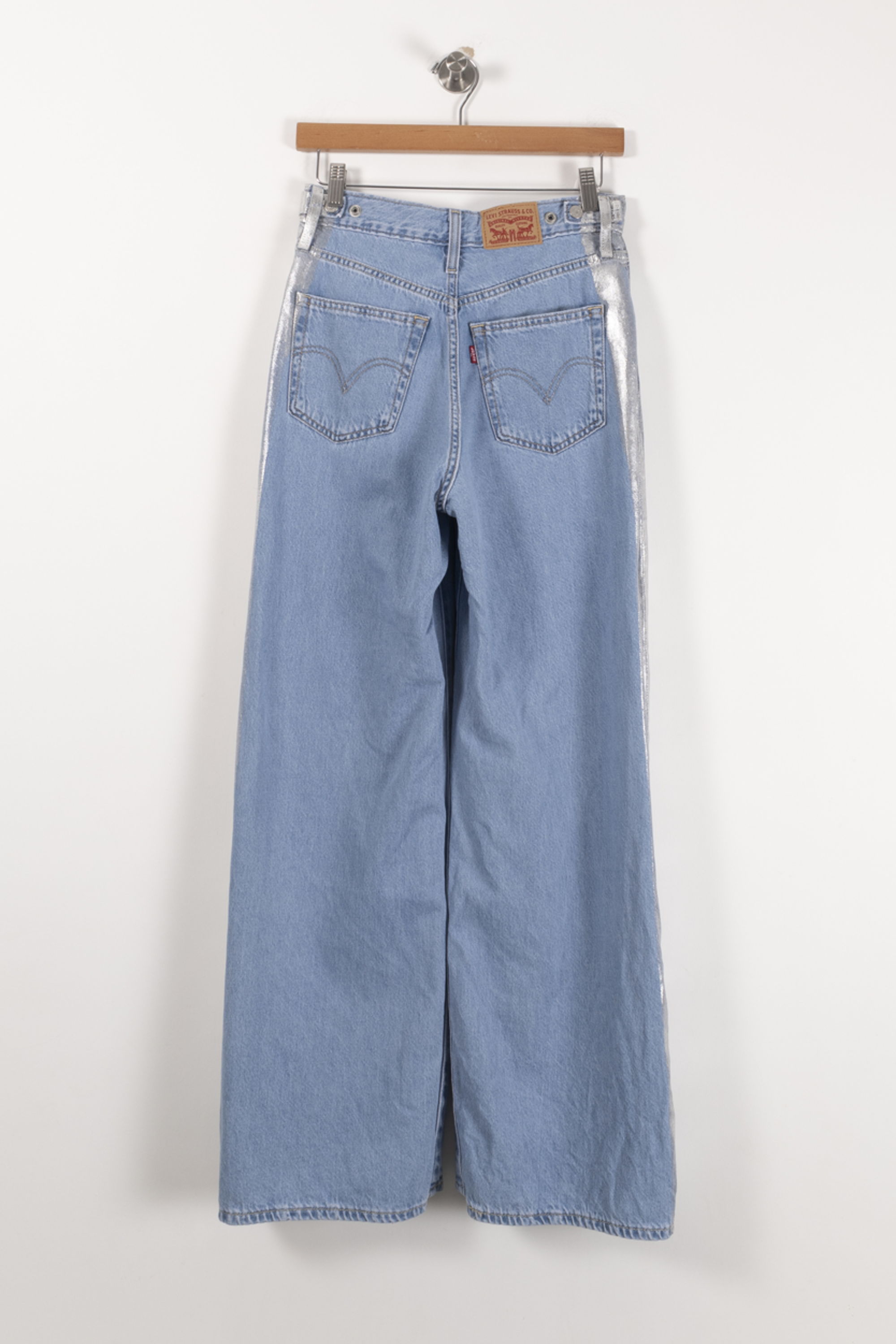Cropped slim jeans with studs LEVI'S - Seconde main Blue
