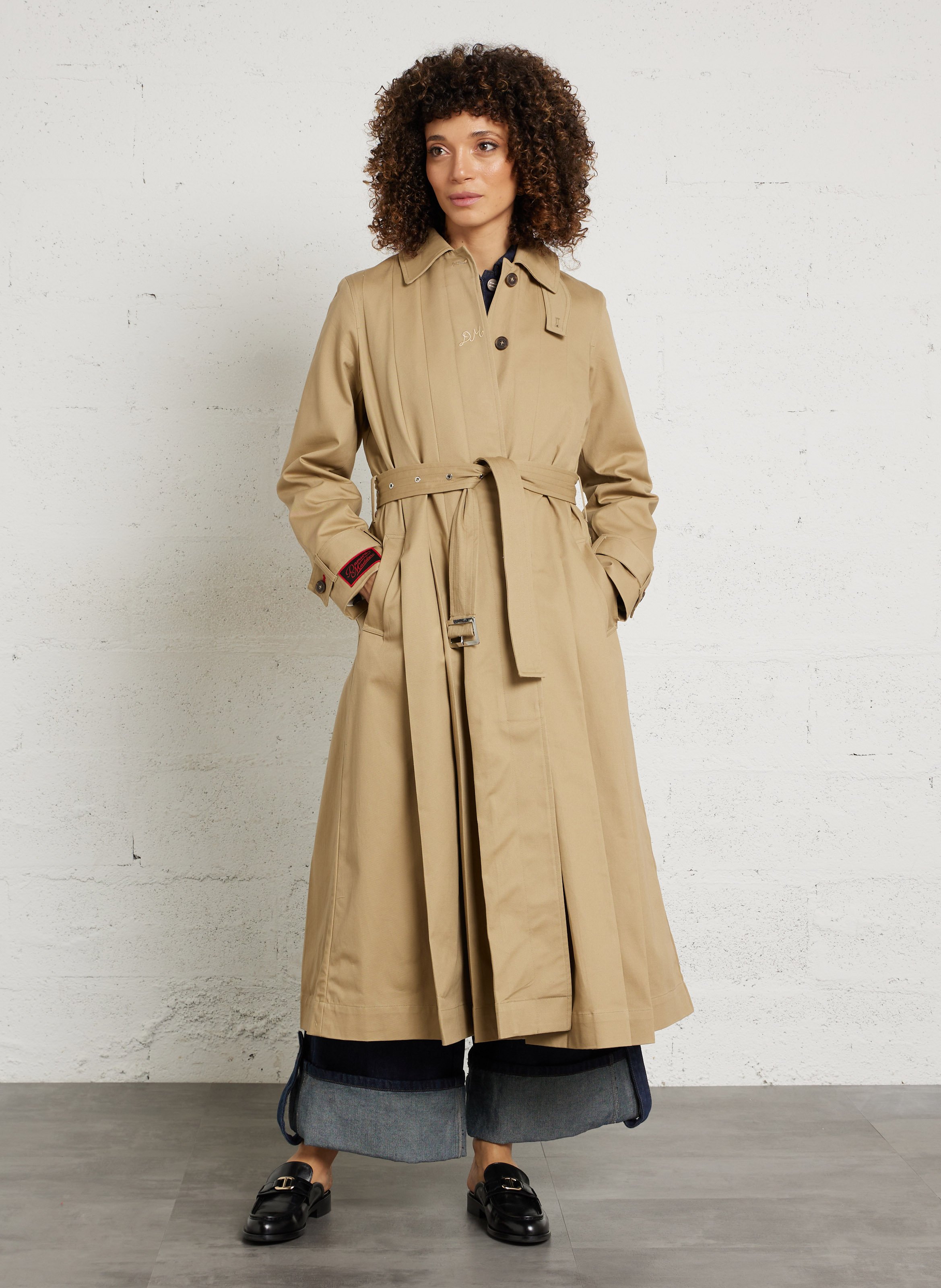 Oversized trench in blended organic cotton DAMSON MADDER Beige