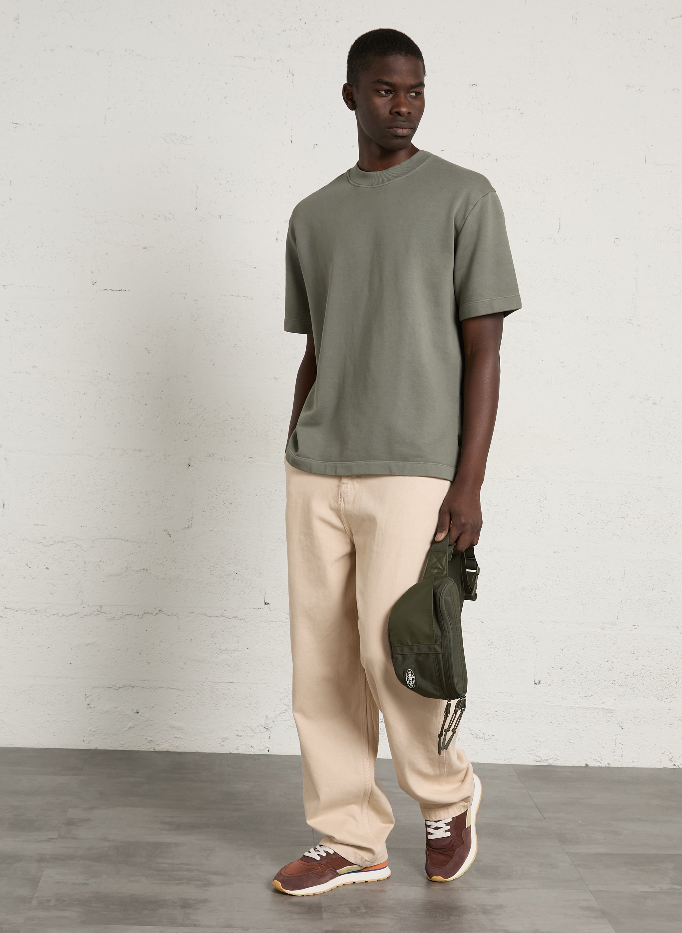 Tee-shirt droit uni en coton MINIMUM Vert