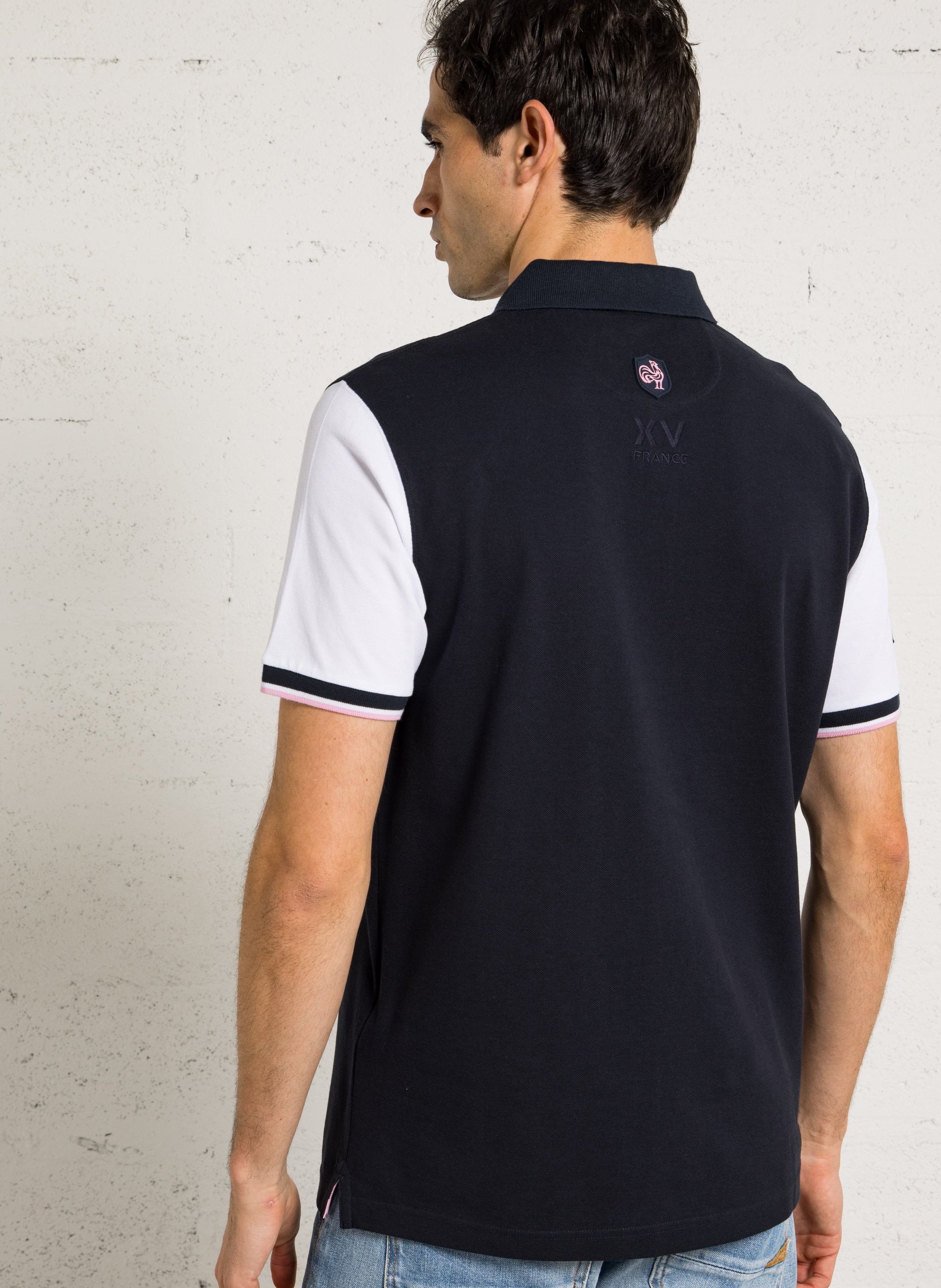 Straight cotton polo shirt EDEN PARK Blue