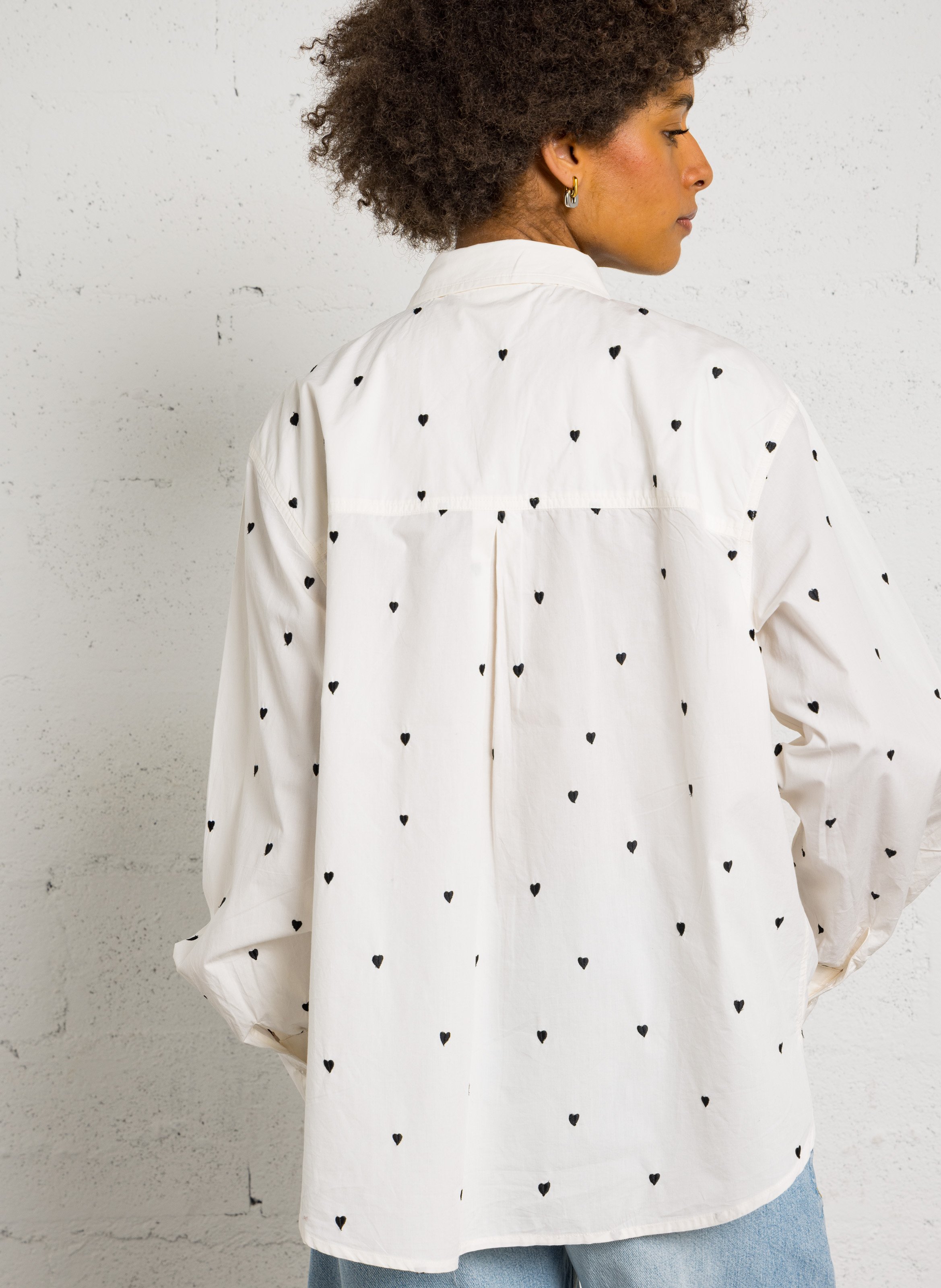 cCamicia a motivi FABIENNE CHAPOT Nero