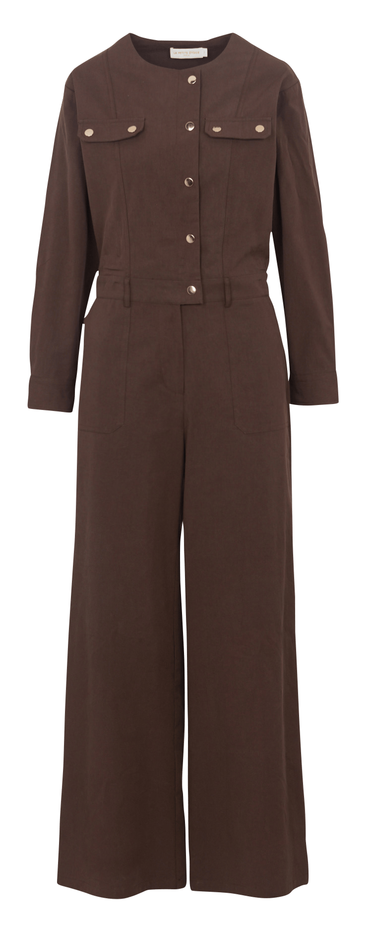Wijde jumpsuit van katoenmix LA PETITE ETOILE Bruin