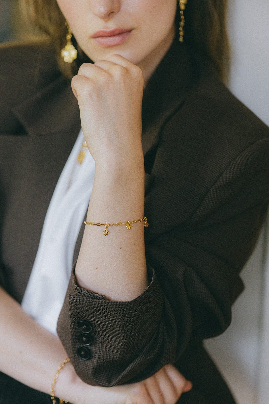 Gold-plated clover bracelet MONSIEUR SIMONE Silver