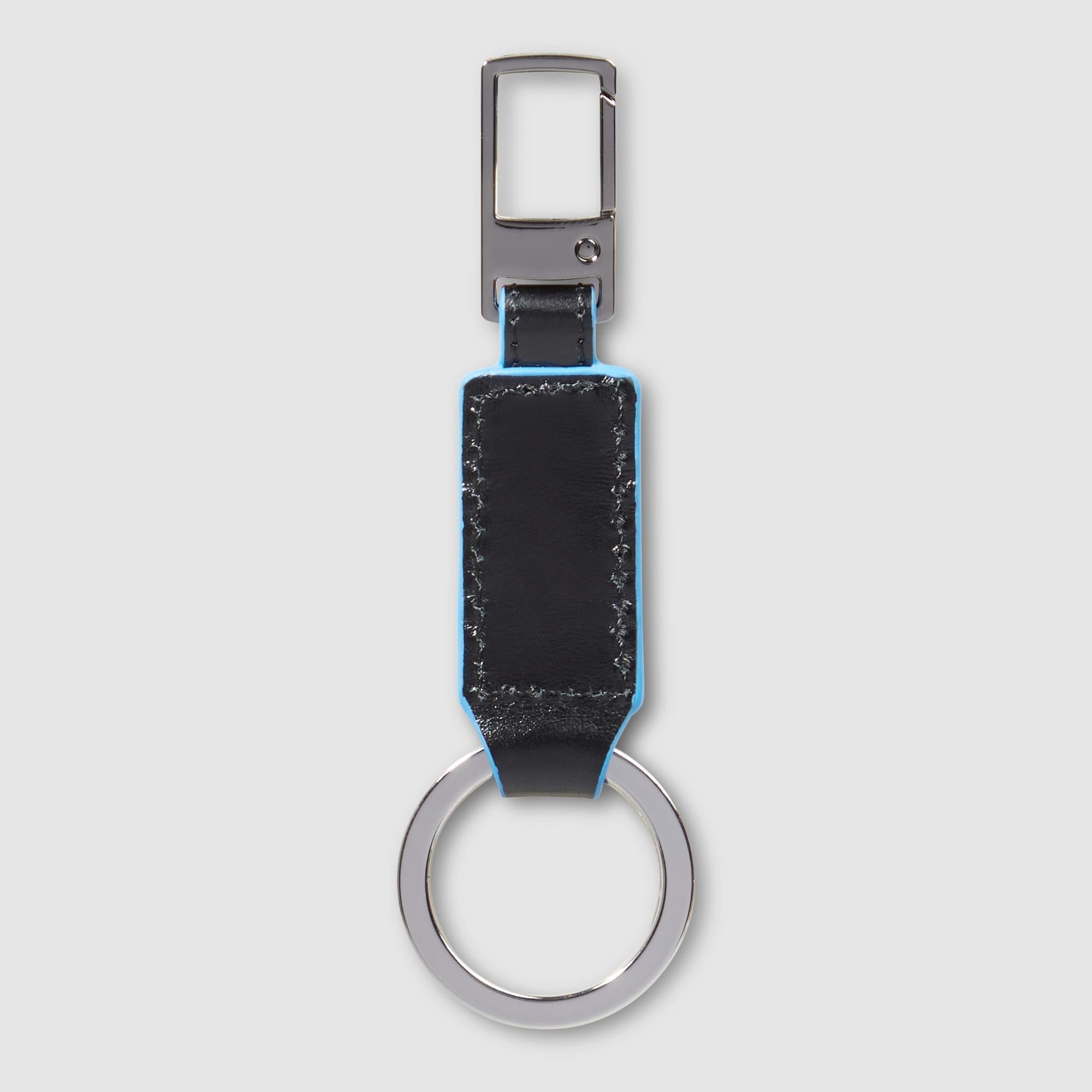 Asia leather keyring PIQUADRO Black