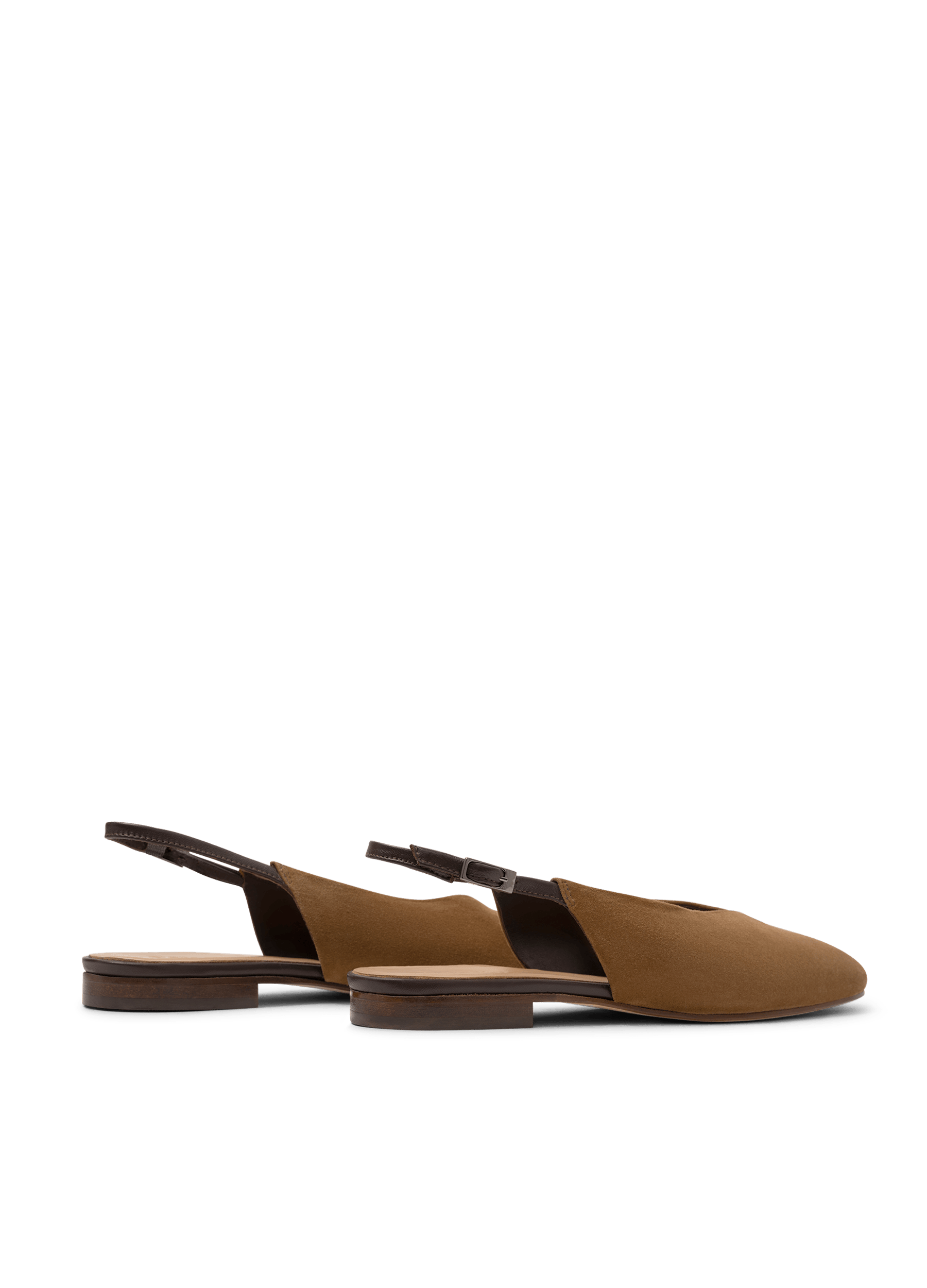 Date suede leather ballet flats PARALLELE PARIS Brown