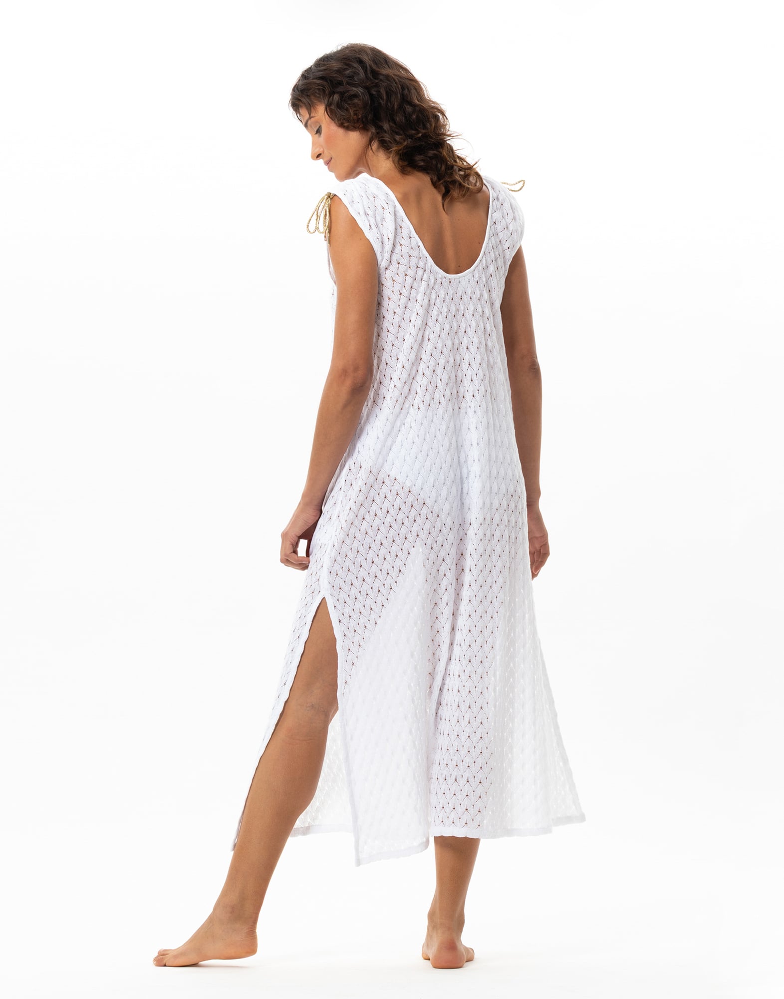 Open-work knit dress LE CHAT White