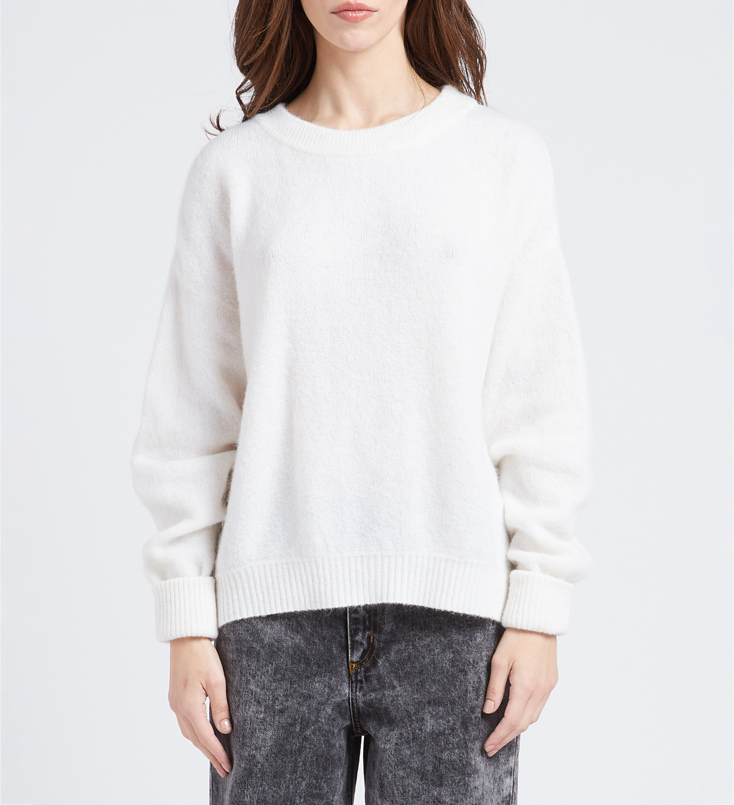 Loose-fit round-neck wool sweater AMERICAN VINTAGE