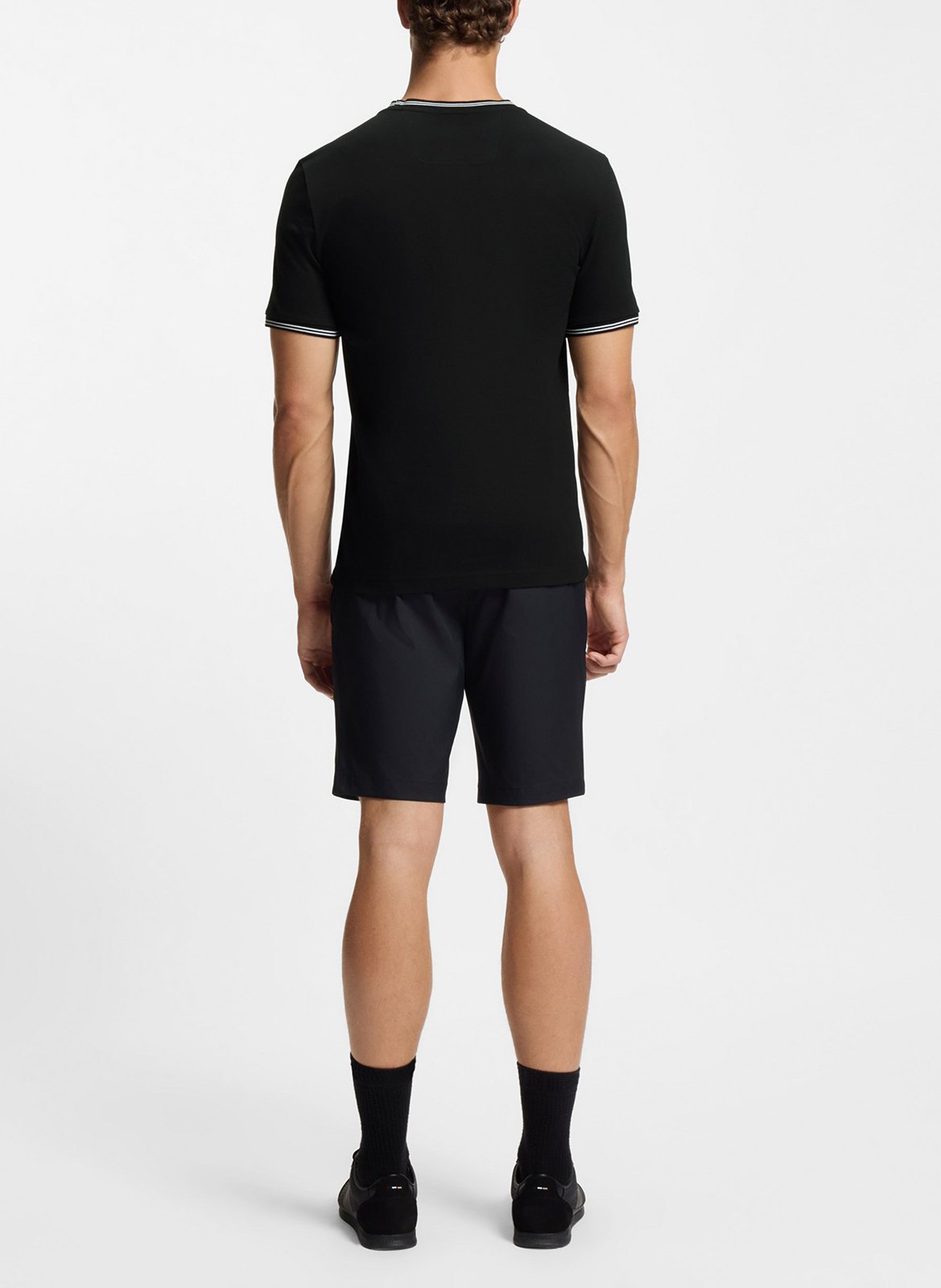 Basic cotton-mix T-shirt BOSS Black