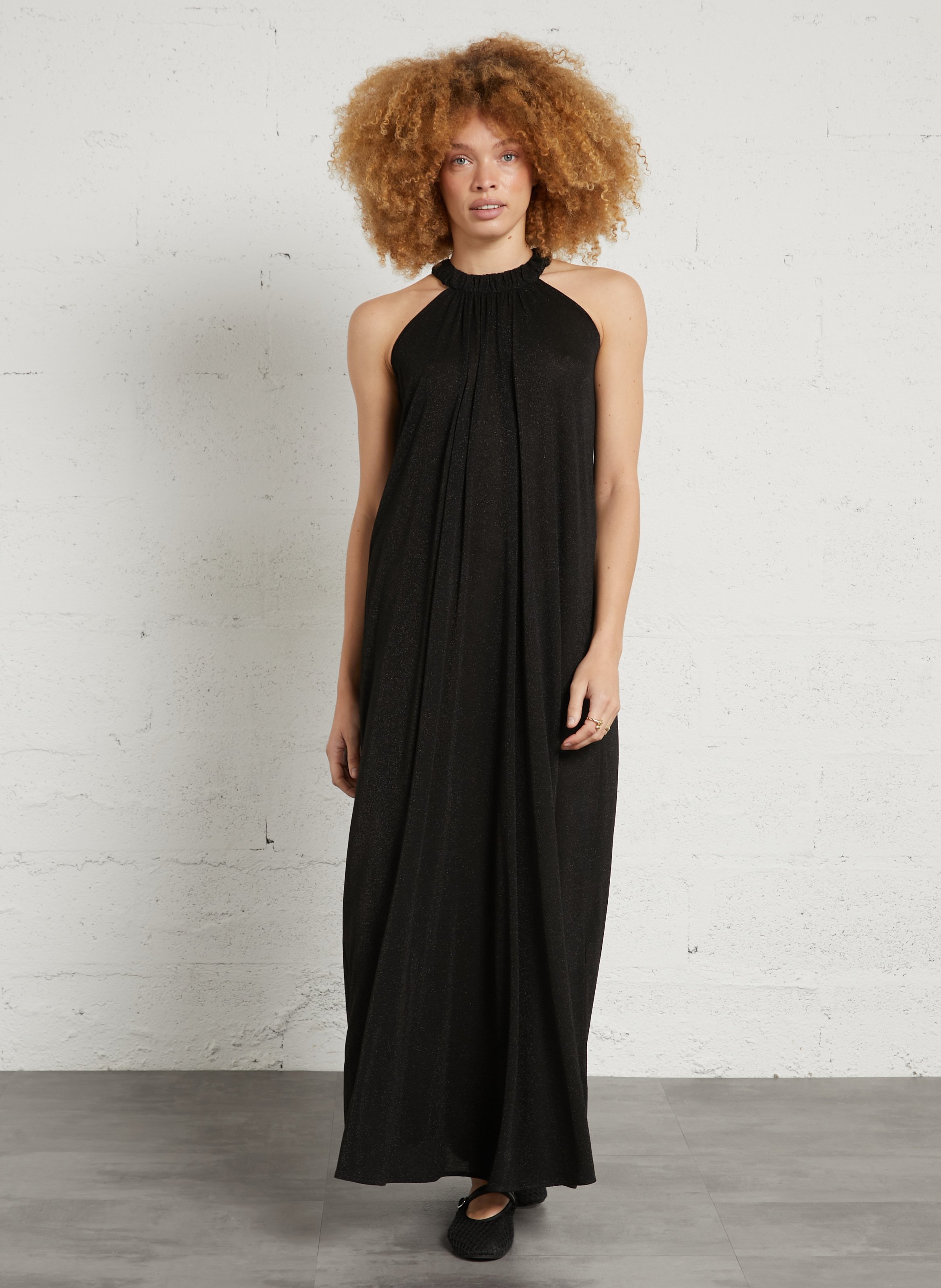 Glitzerndes langes Kleid MOMONI Schwarz
