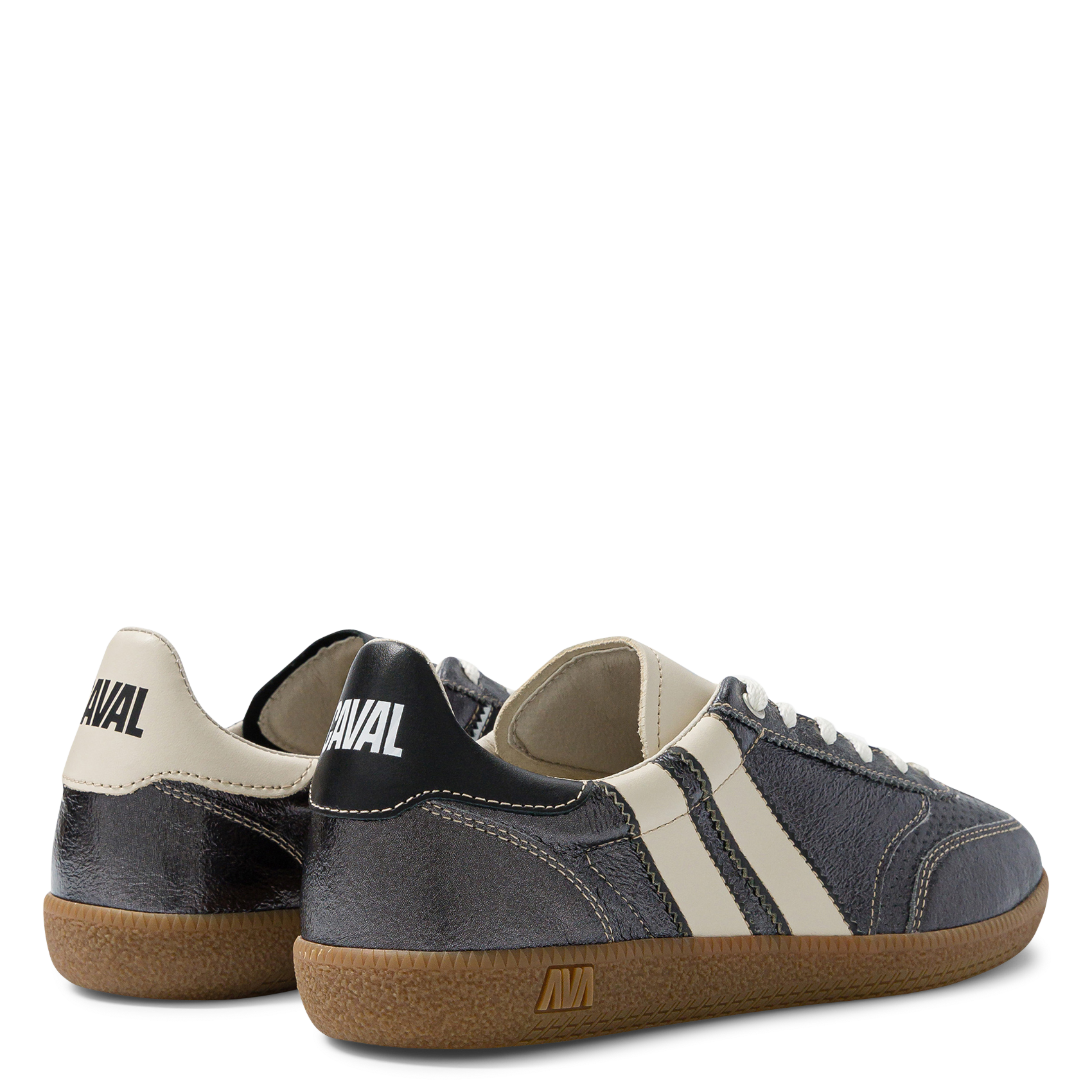Baskets basses en cuir CAVAL Argent