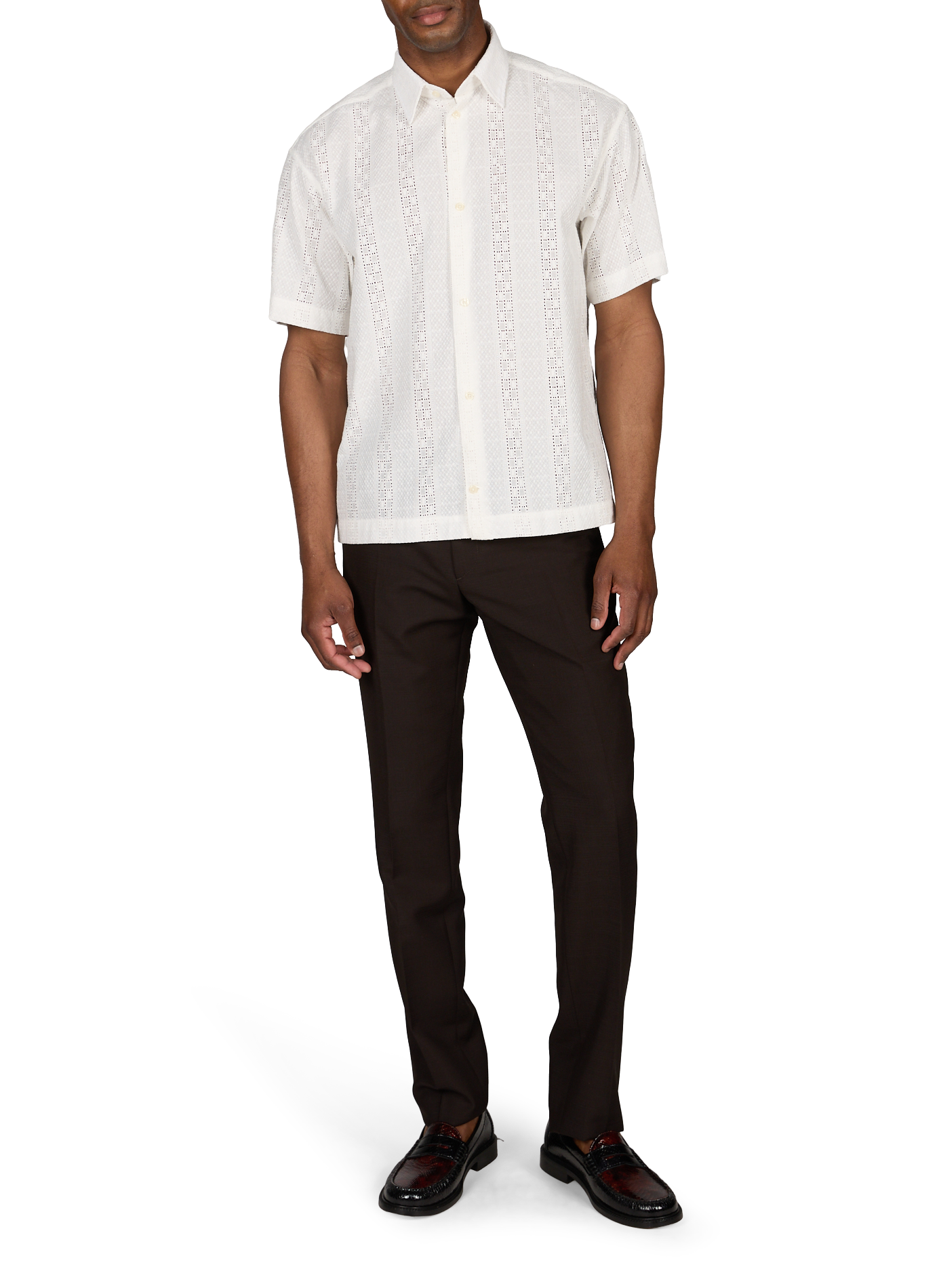 Cotton shirt with classic collar SAISON 1865 Beige