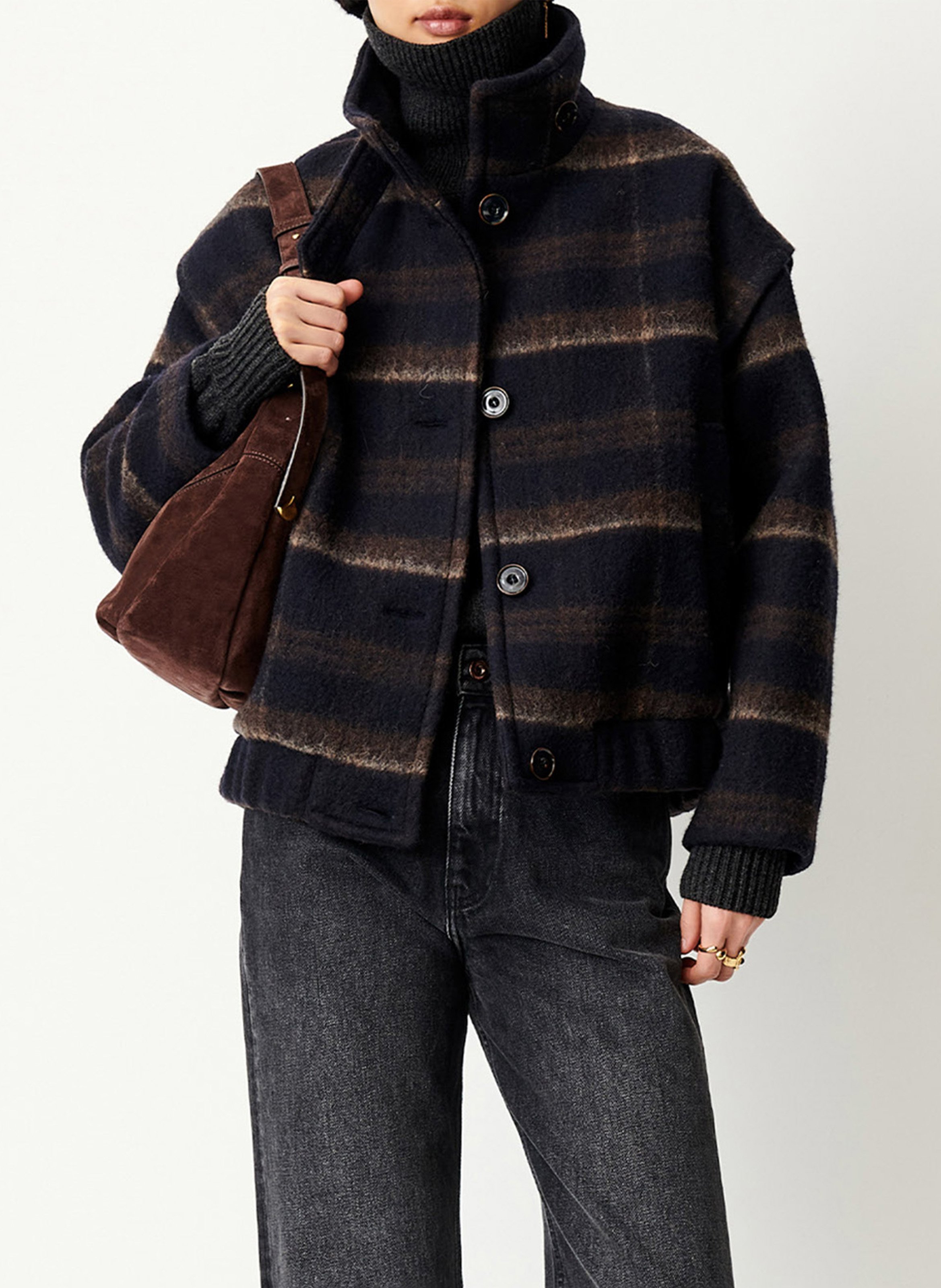 Alpaca wool coat  SESSUN Blue