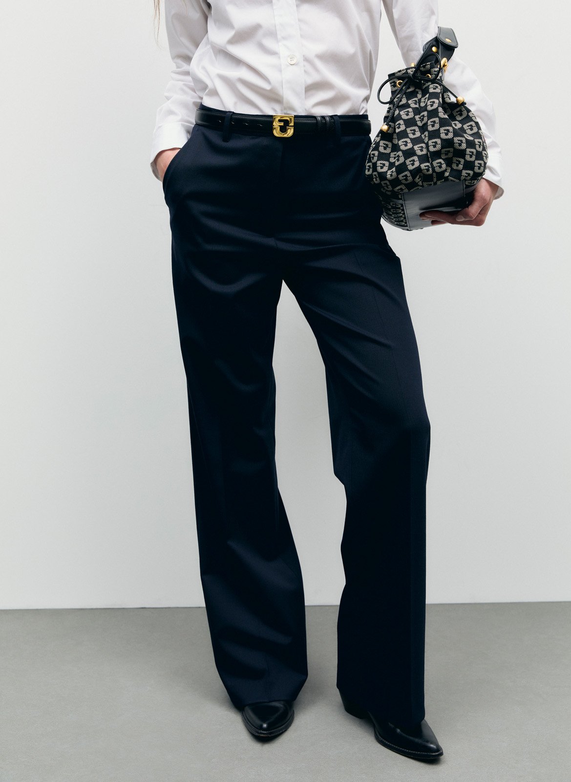 Wide-leg high-waisted pants GERARD DAREL Blue