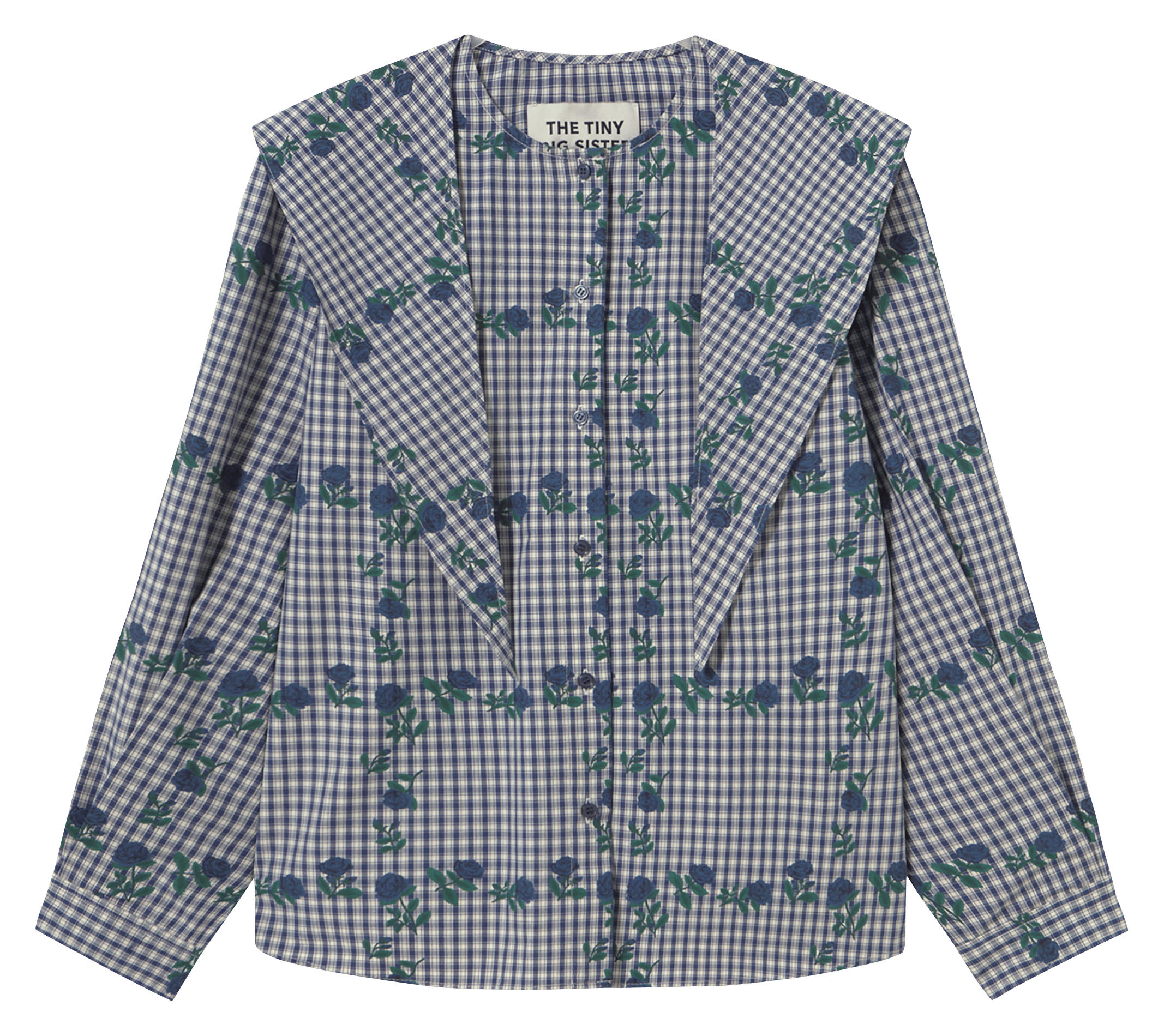 Printed cotton blouse THE TINY BIG SISTER Blue