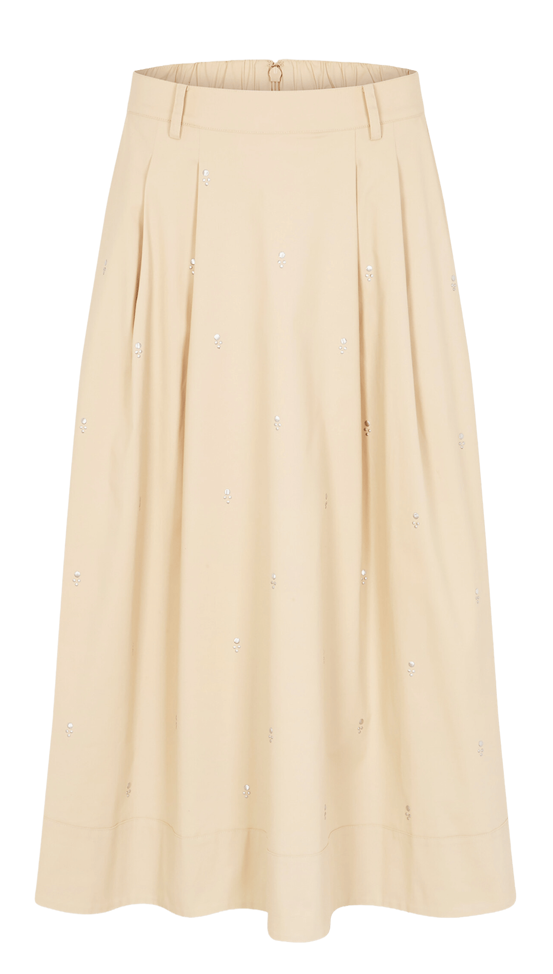 Long skirt in blended cotton MORGAN Beige