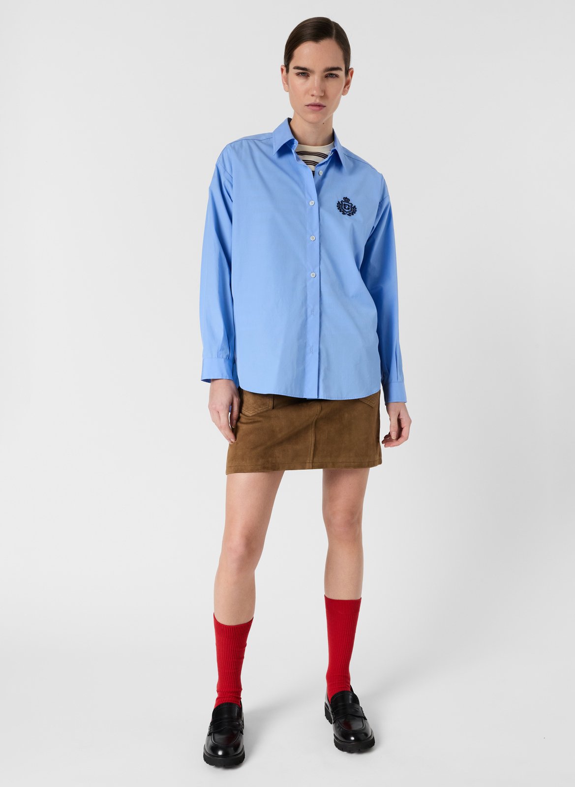 Blouse met klassieke kraag GERARD DAREL Blauw