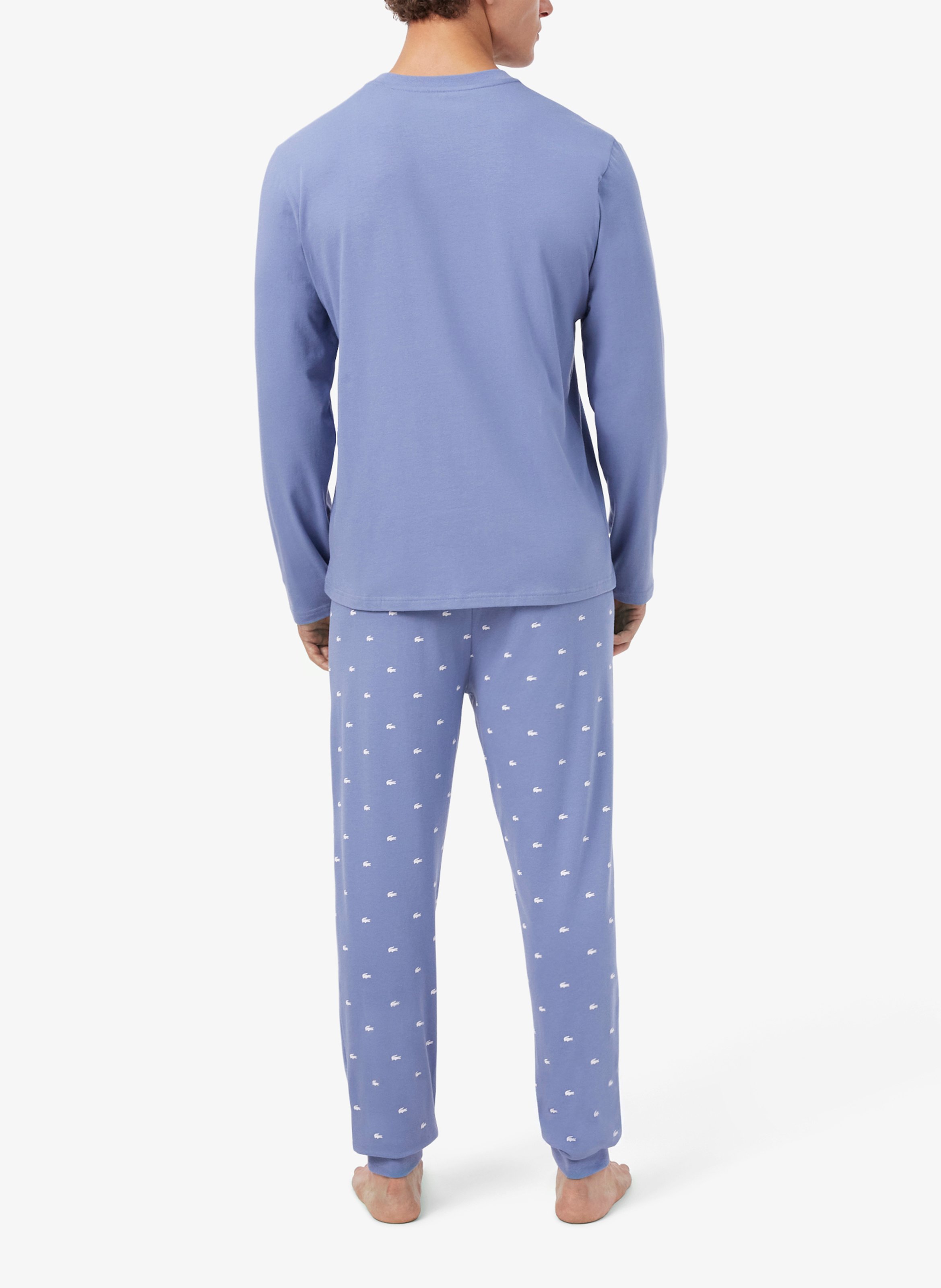 Zweiteiliger Pyjama aus Baumwoll-Mix LACOSTE Grau