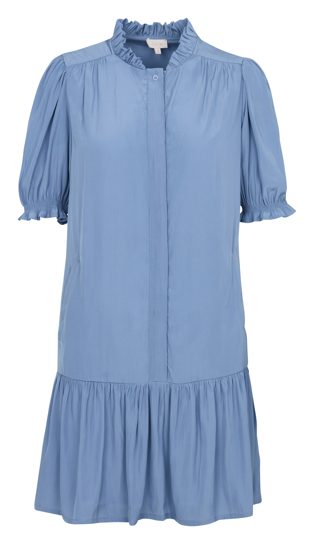 Kurzes Kleid mit Rundhalsausschnitt PABLO Blau