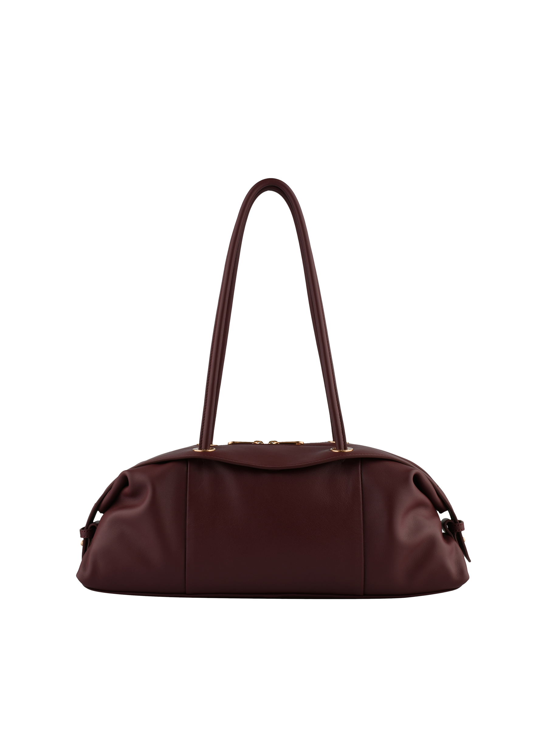 Calfskin leather shoulder bag | Red POURCHET Women