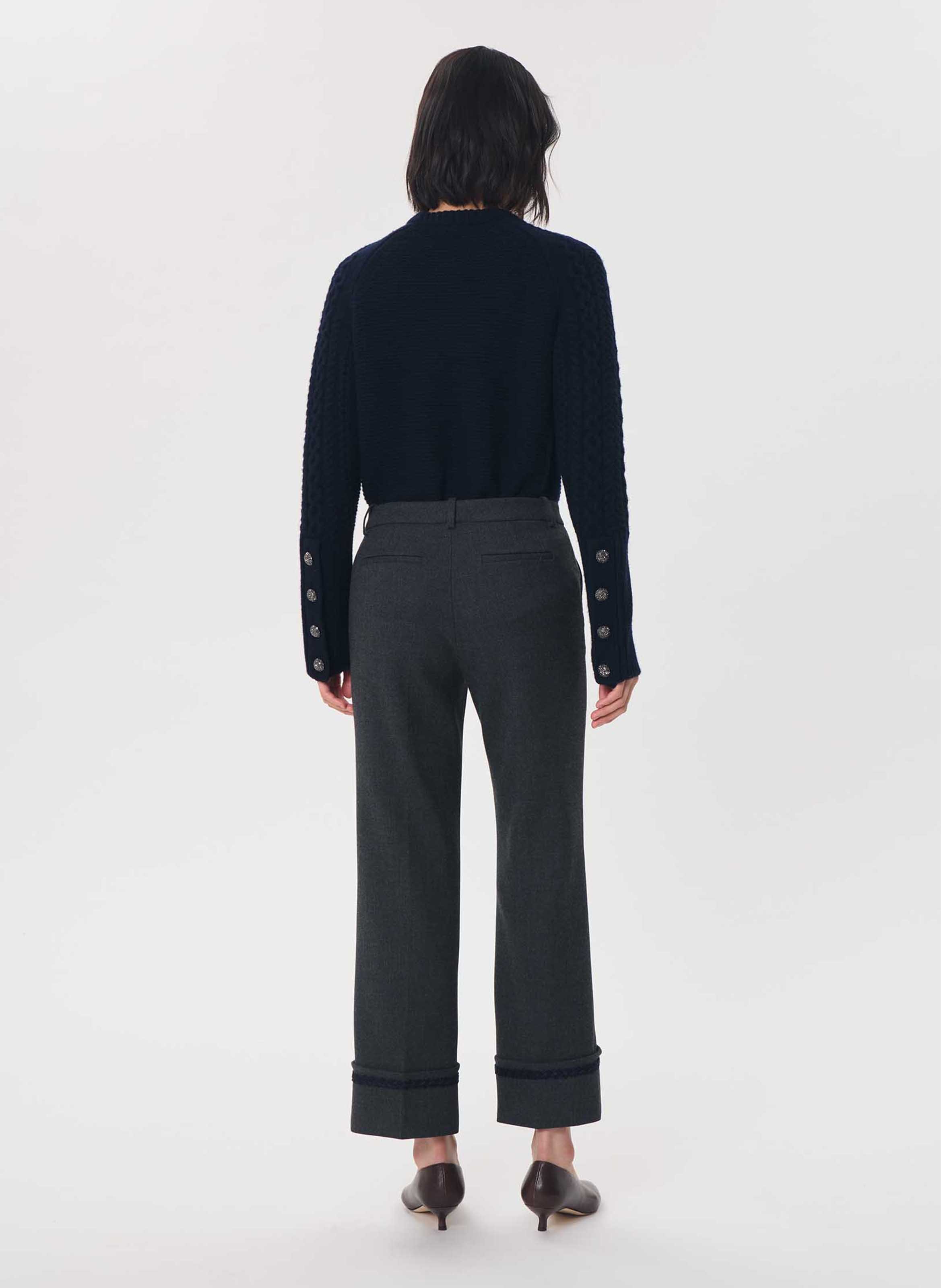 Plain straight trousers TARA JARMON Grey