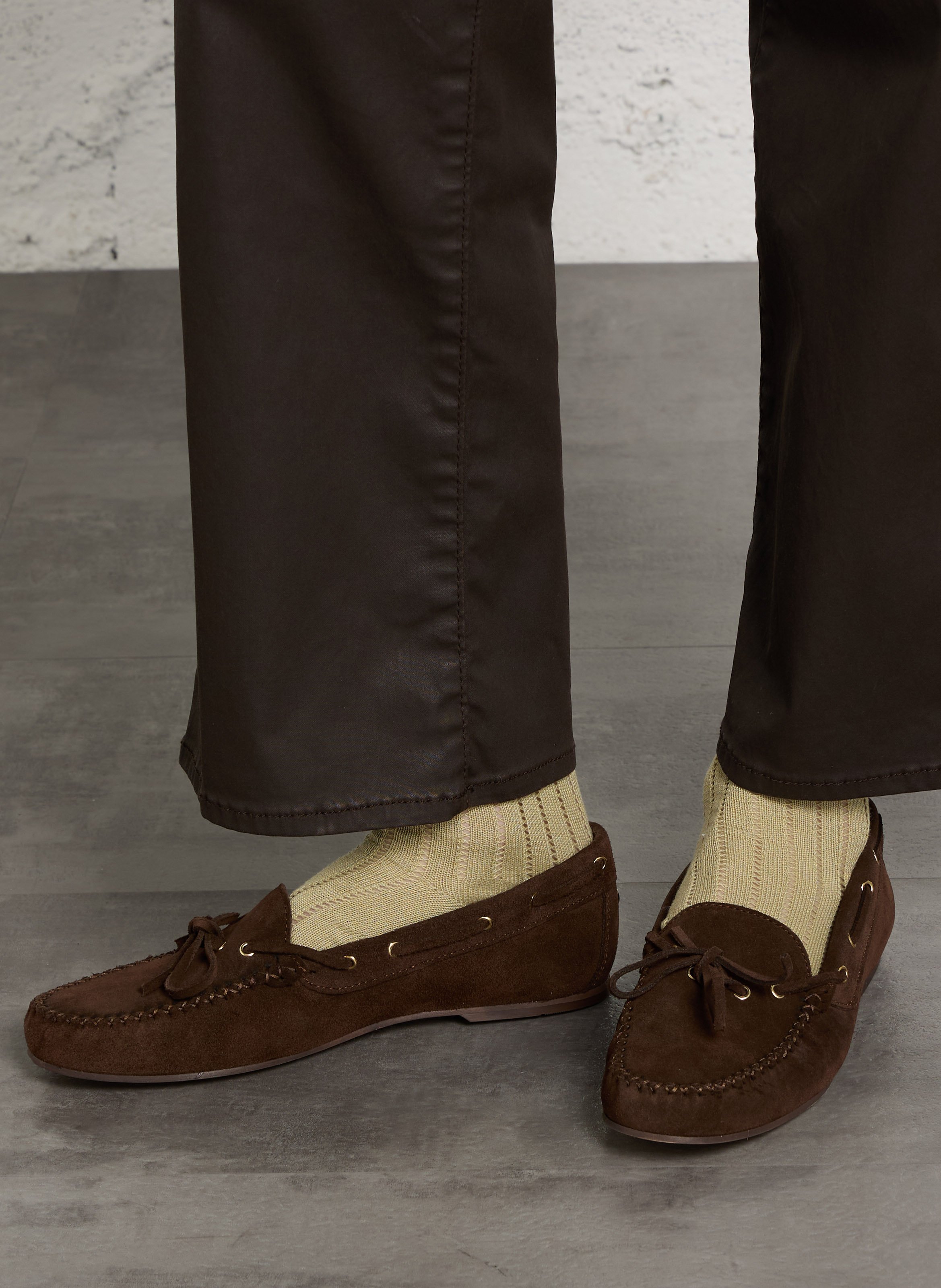 Mokassins aus Veloursleder COSMOPARIS Braun