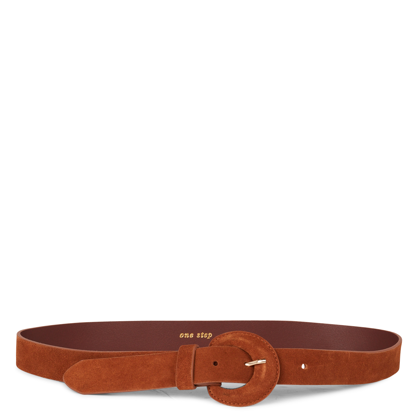 Ceinture en cuir à boucle  ONE STEP Marron