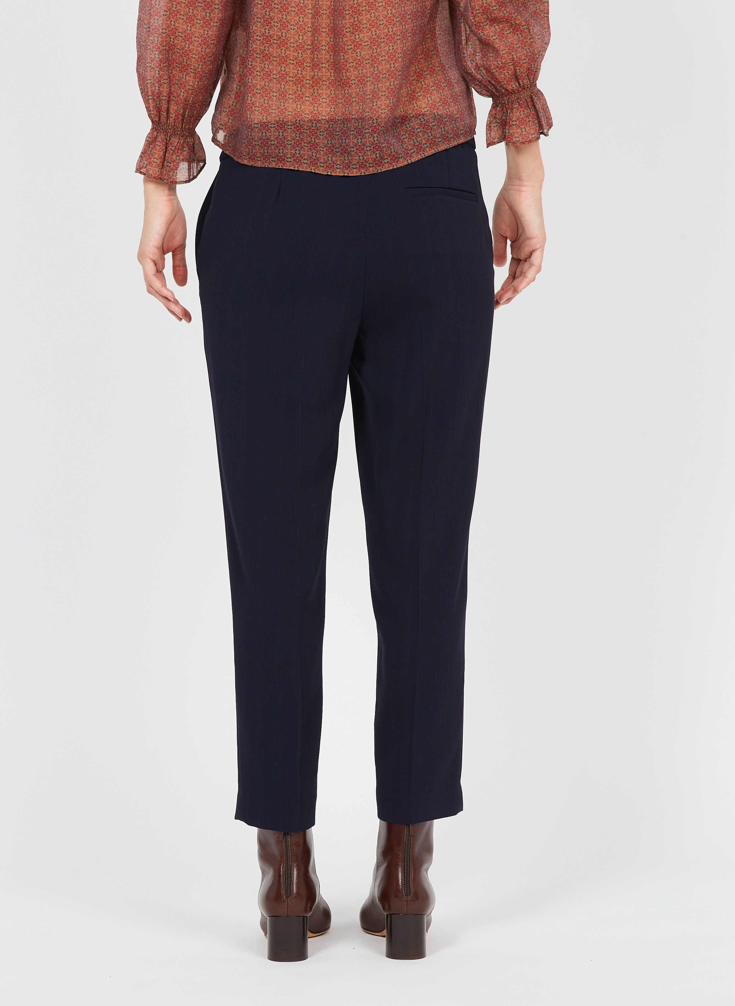 Rechte broek met normale taille THEORY Blauw