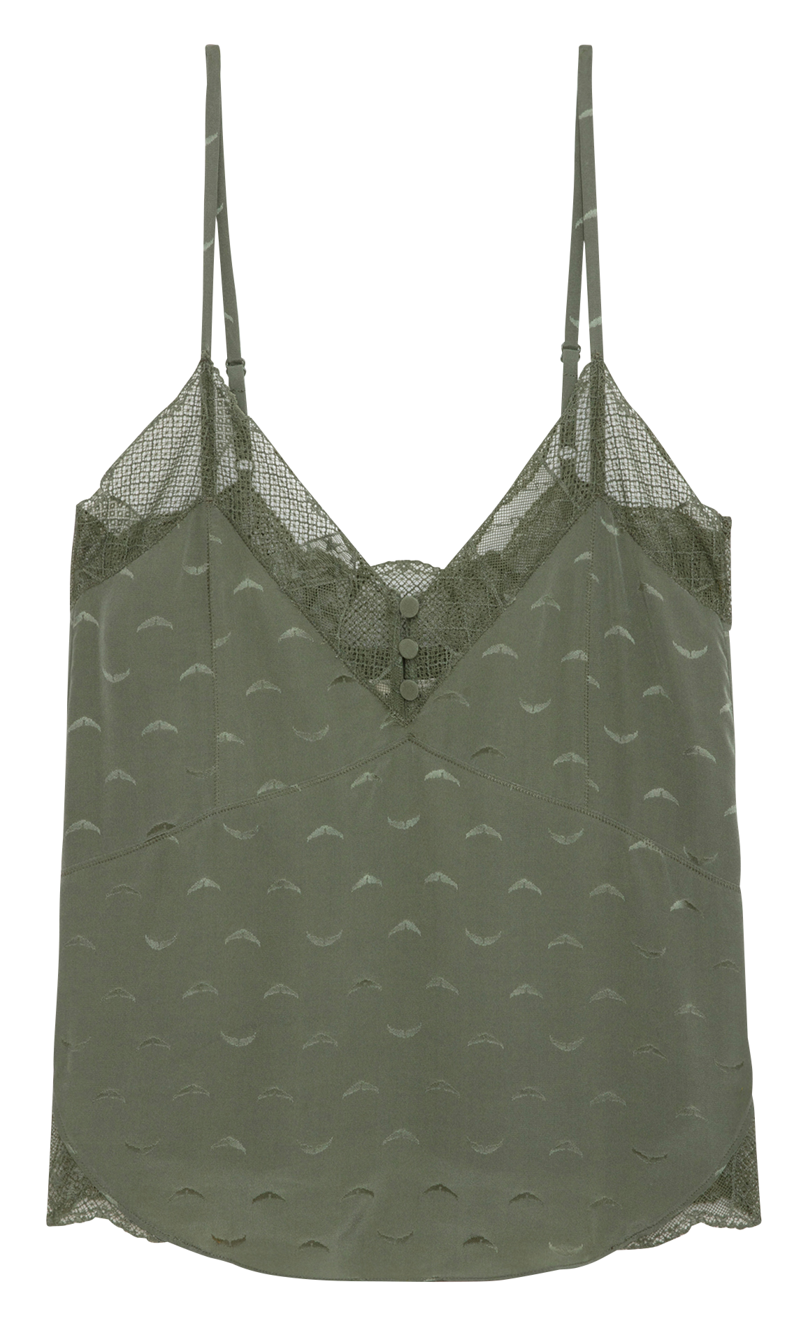 Caraco col V en soie ZADIG&VOLTAIRE Vert