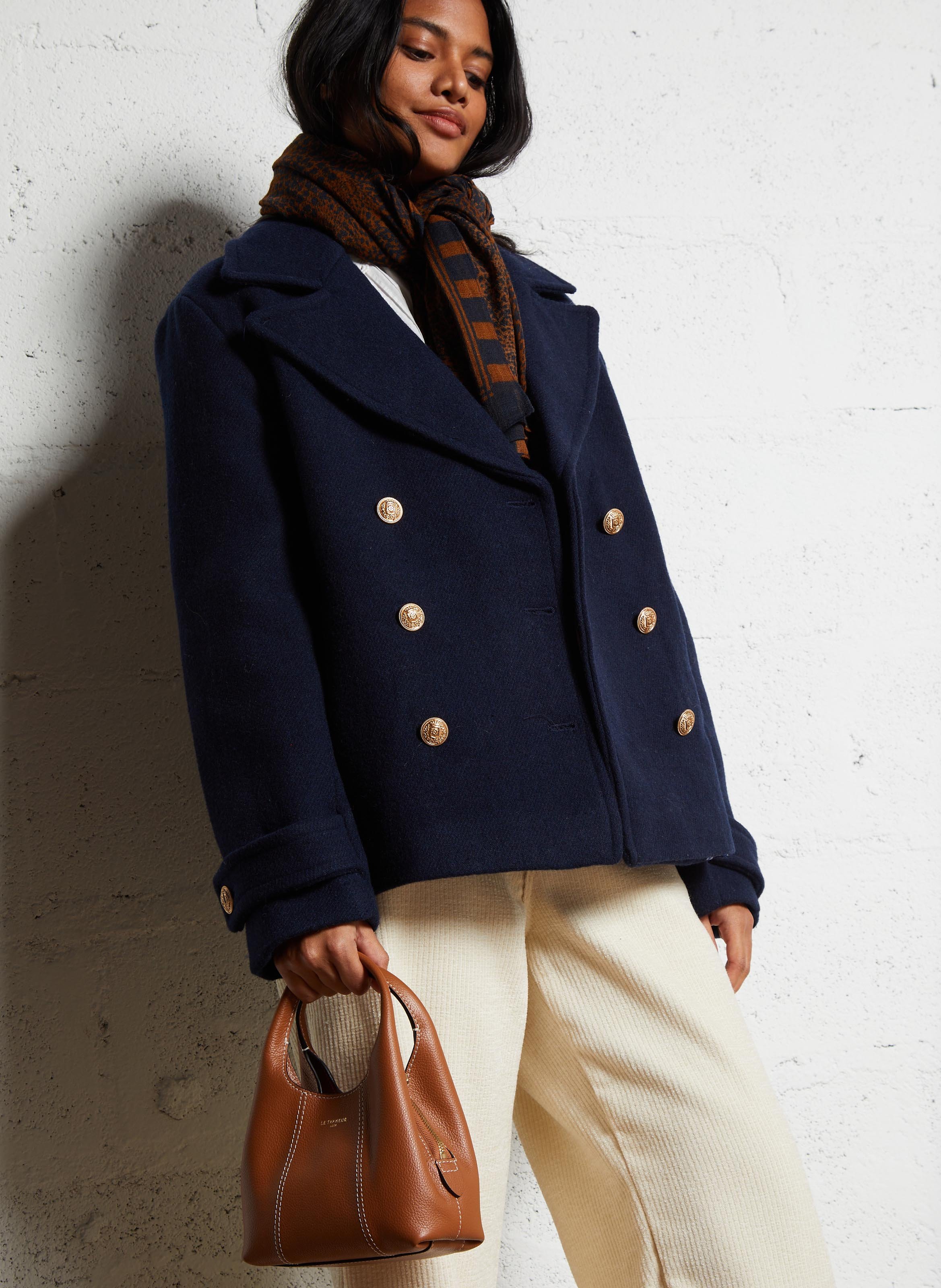 Mini sac à main en cuir LE TANNEUR Marron