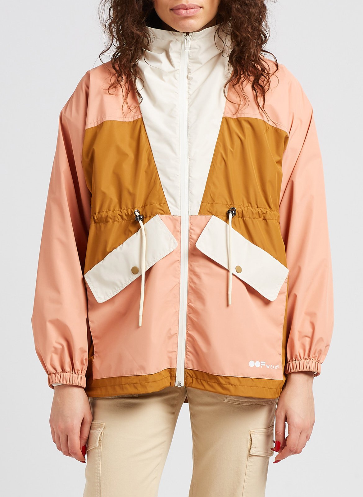 High-neck printed anorak OOF Multicolored