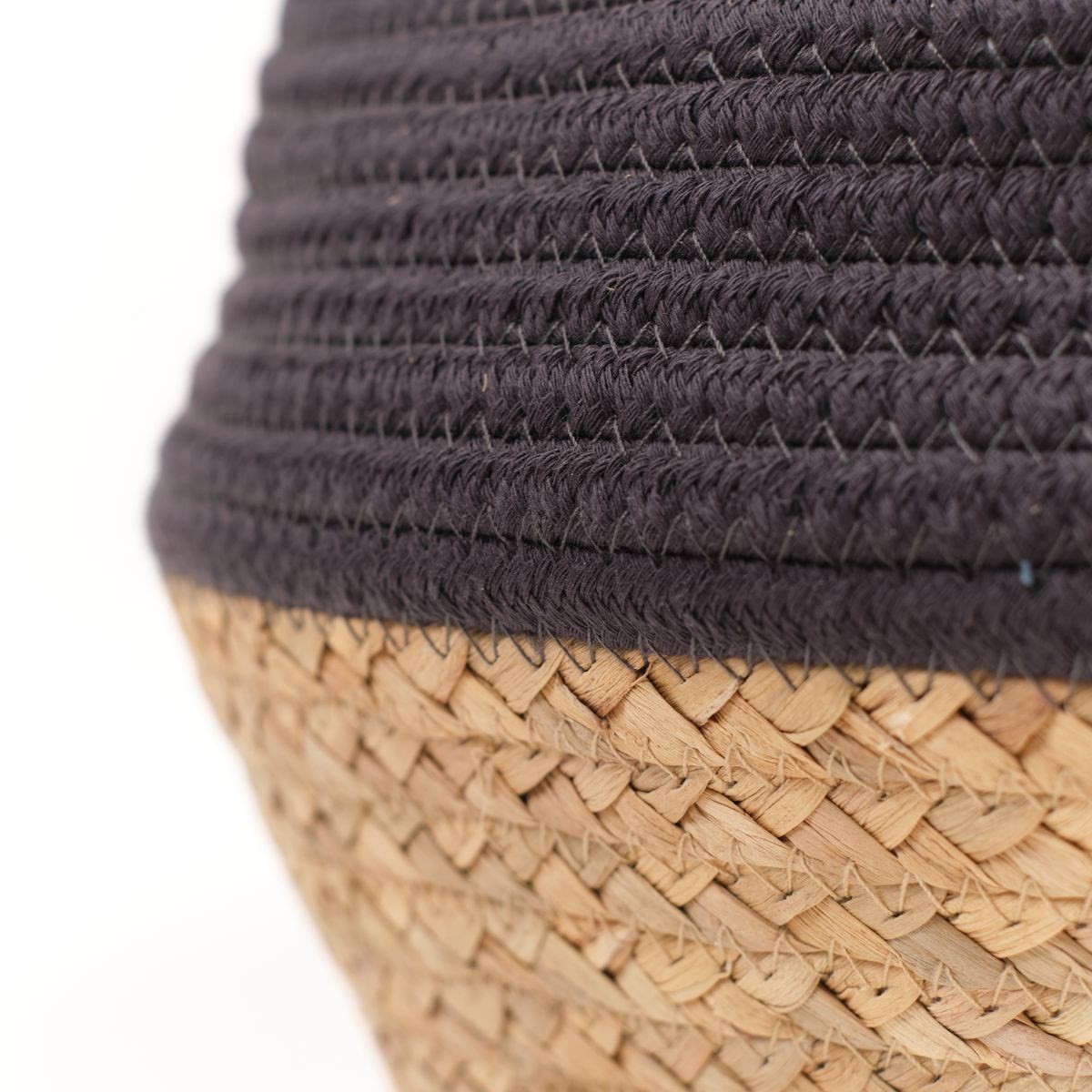 Panier rond en coton FACTORY Gris