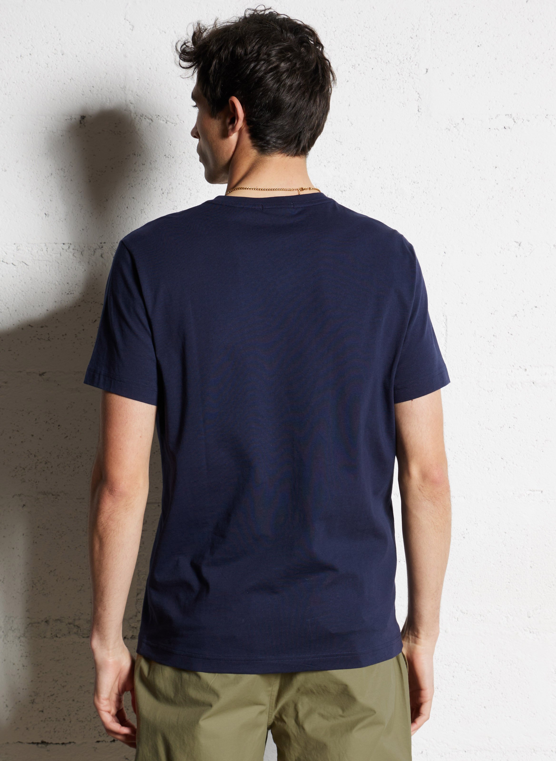 Straight cotton T-shirt GANT Blue
