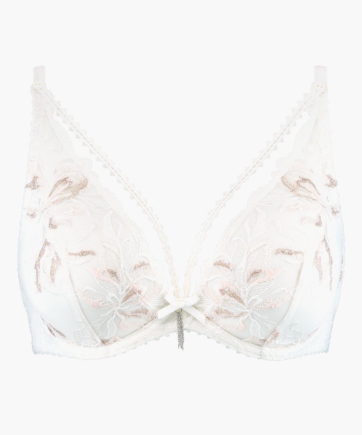 A la Folie kohl black underwired triangle bra AUBADE White