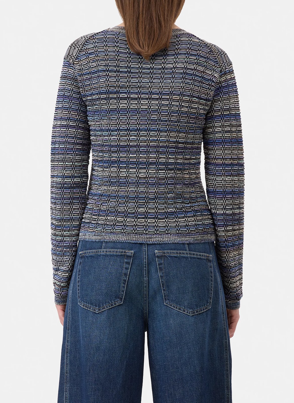 Rib-knit straight sweater CLOSED Black