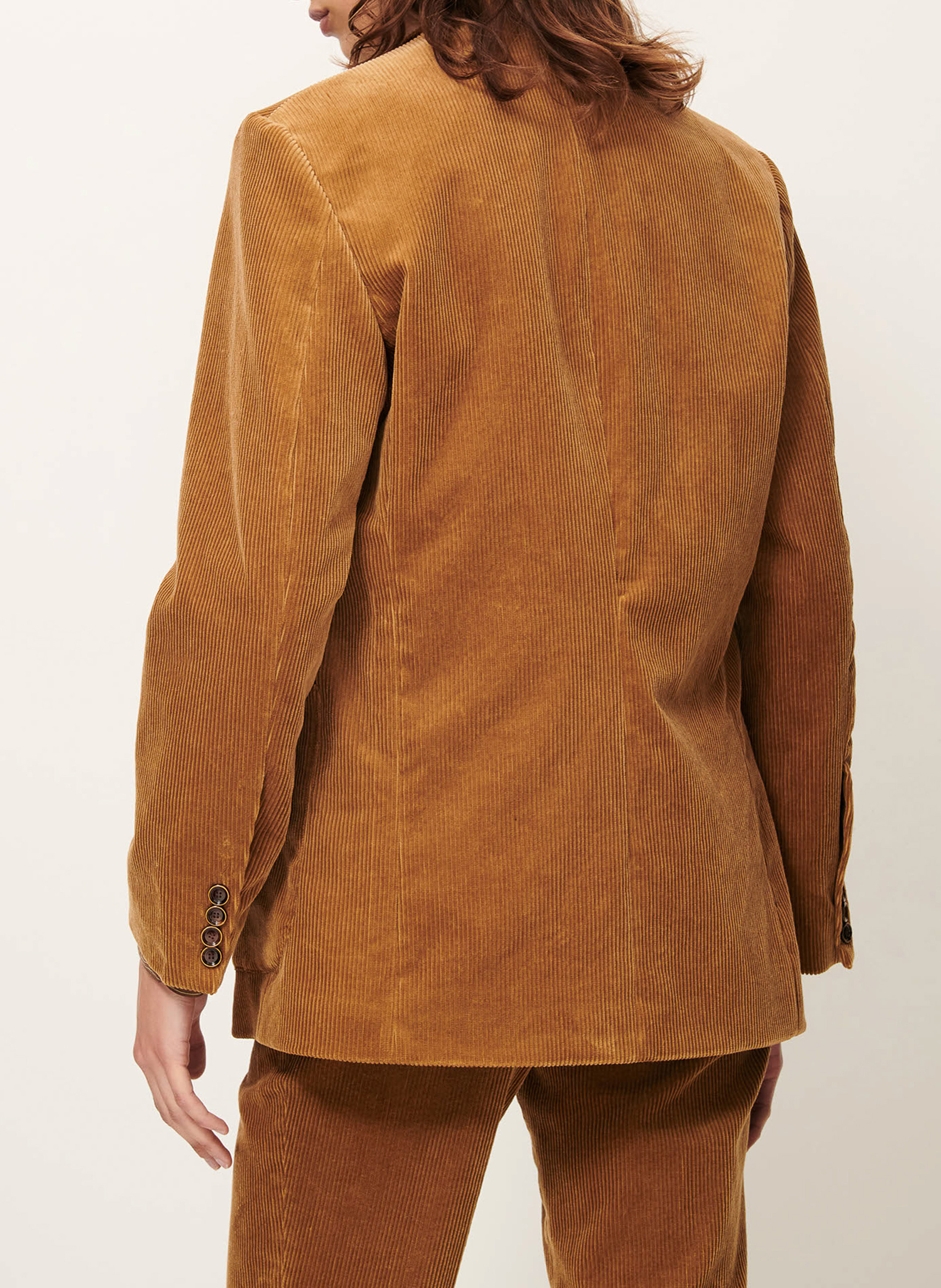 Veste tailleur en velours côtelé SESSUN Marron