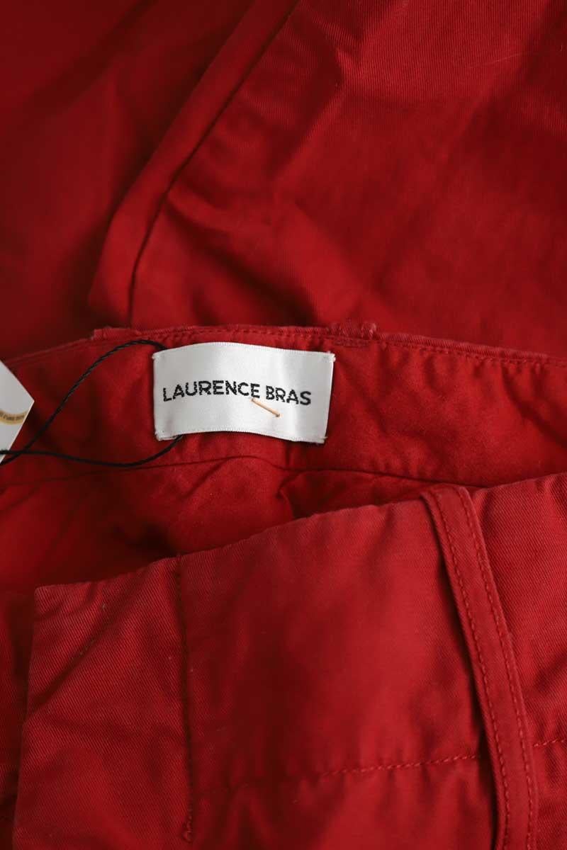 Slim-fit stretch cotton jeans with regular waist LAURENCE BRAS - Seconde Main Red