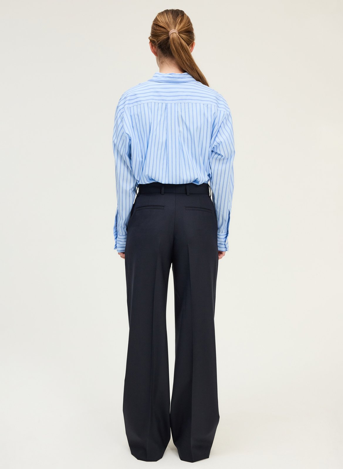 Declic wool-blend loose-fit trousers PABLO Blue