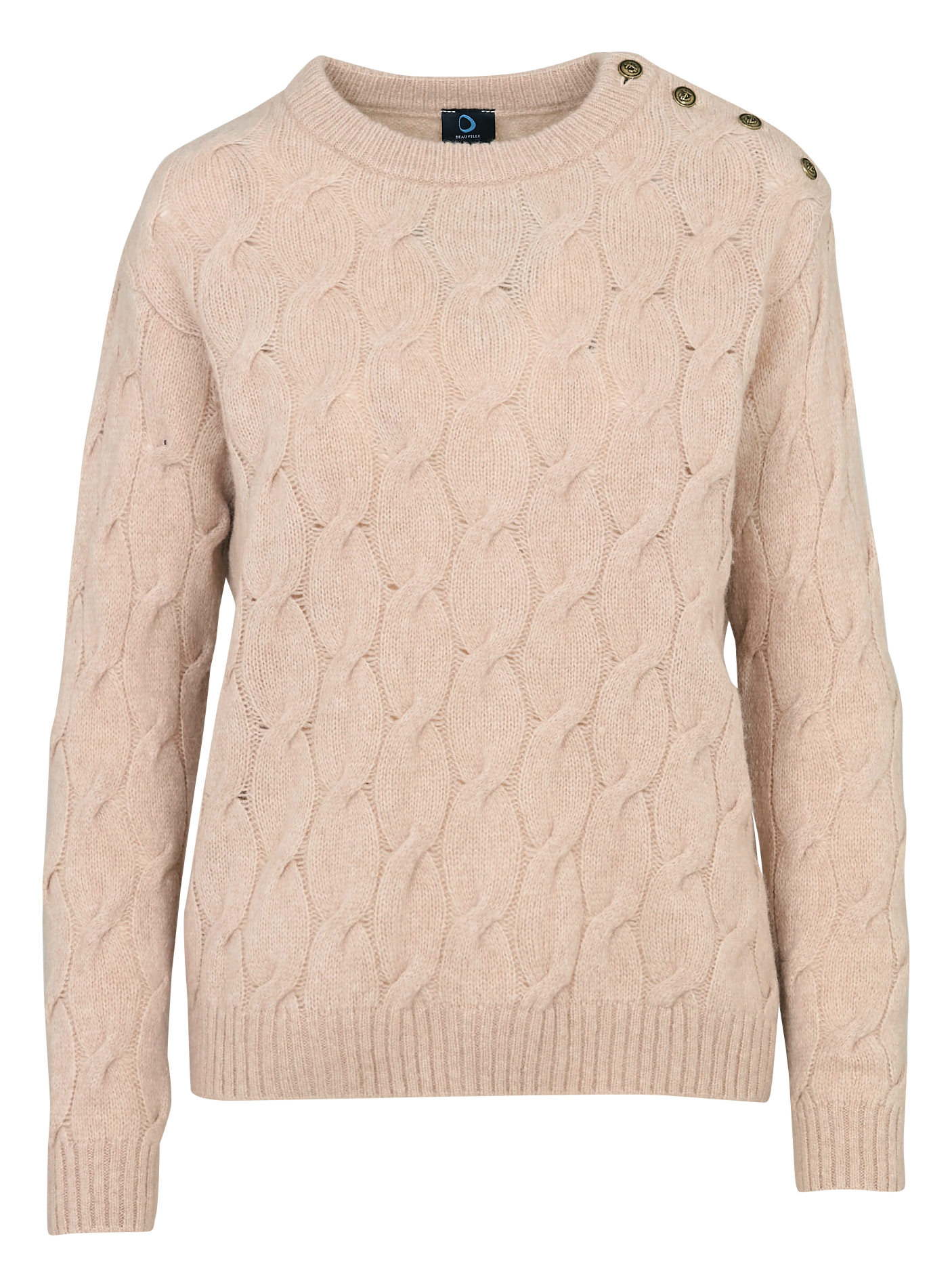 Pull tressé à boutons en laine mélangée ARMOR LUX Beige