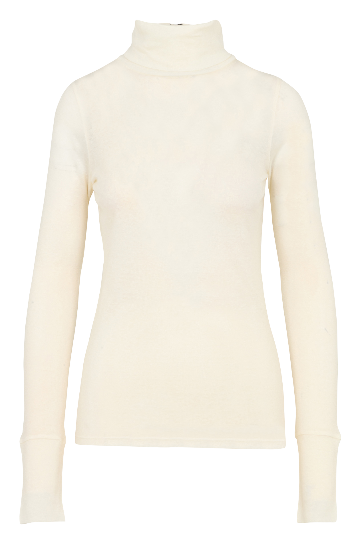 Rollkragenpullover aus Baumwoll-Mix ACOTE Weiss