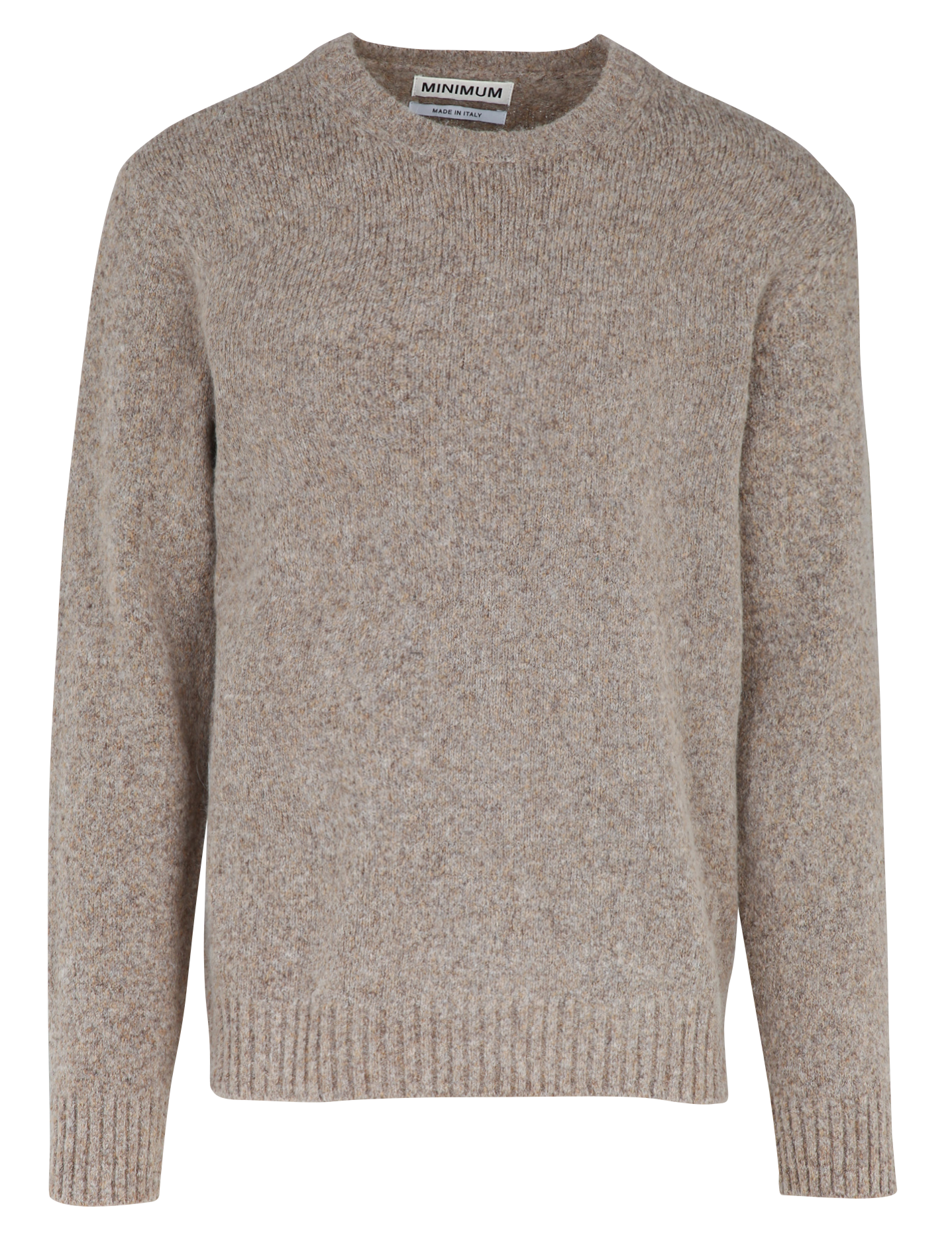 Oversize round-neck knit sweater MINIMUM Beige