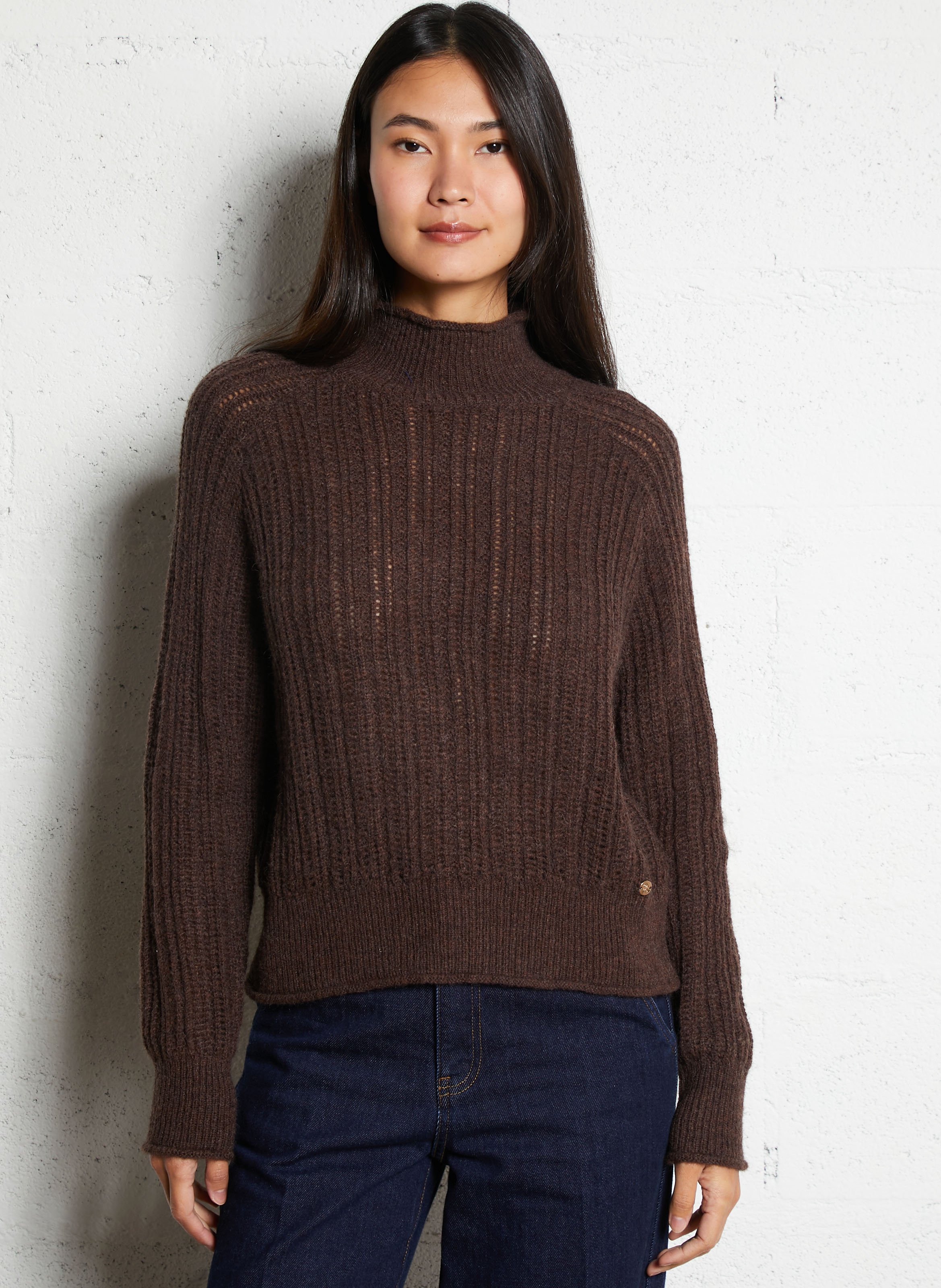 Oversize-Pullover mit Stehkragen LA PETITE ETOILE