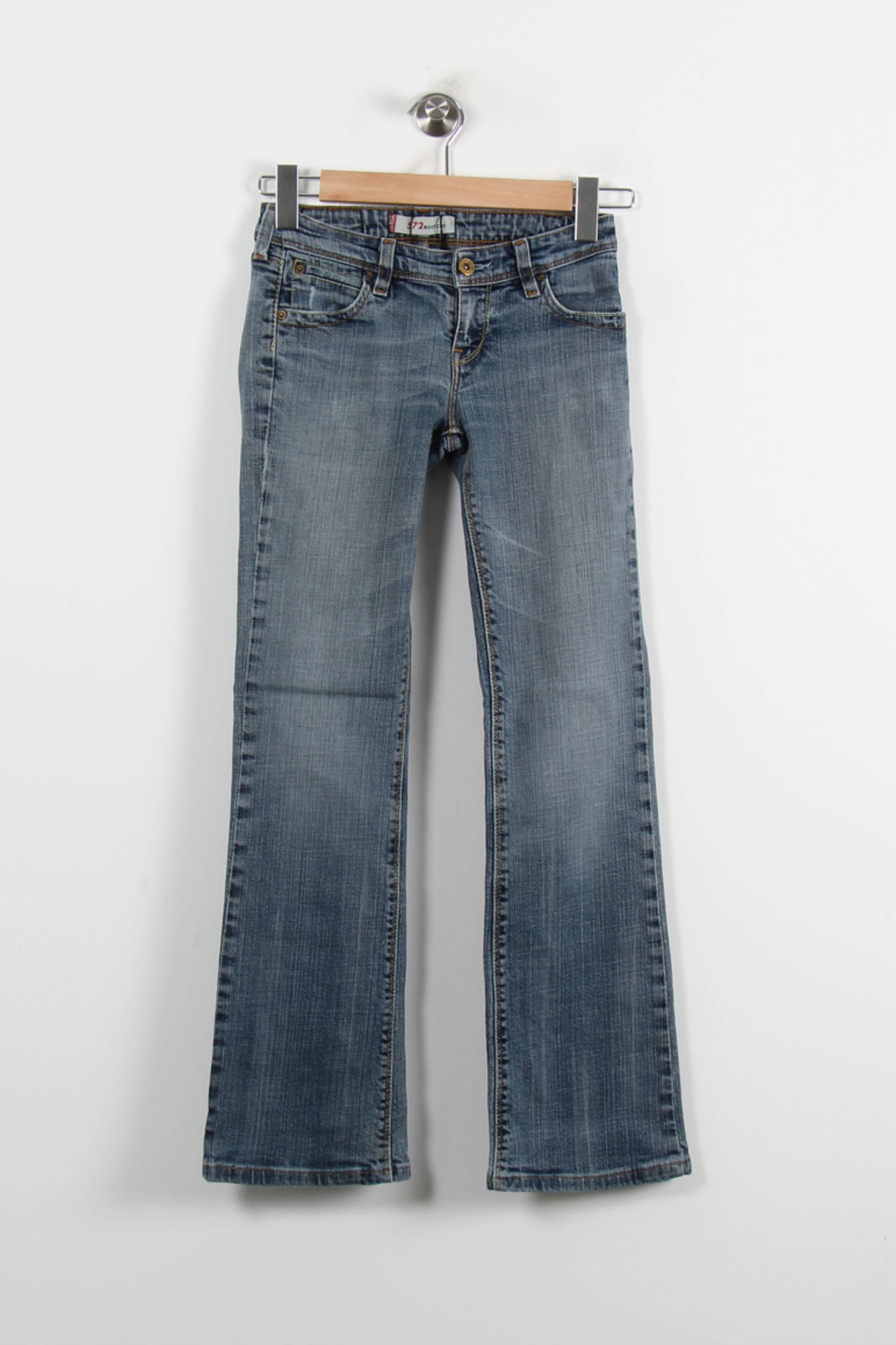 Cropped slim jeans with studs LEVI'S - Seconde main Blue