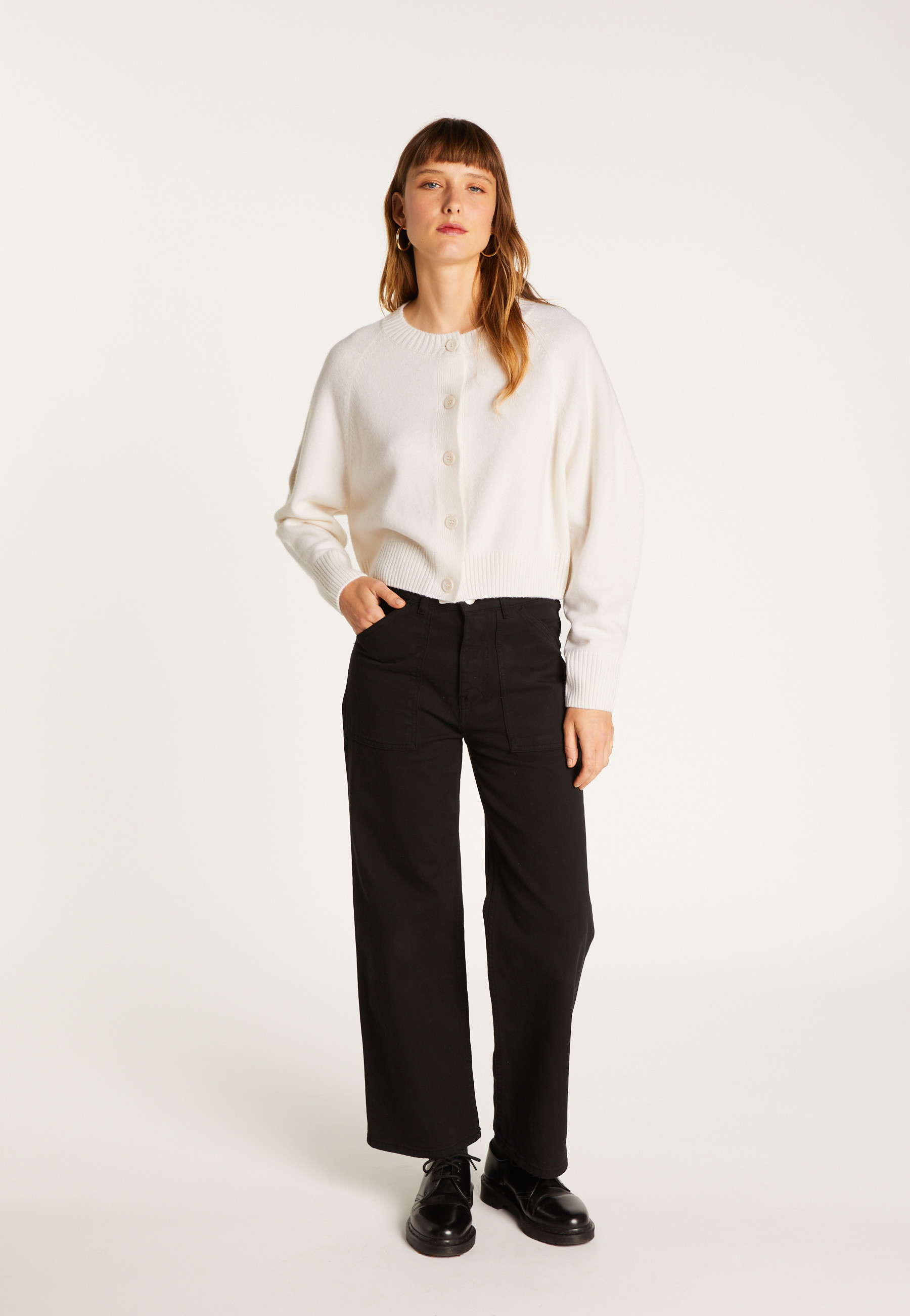 Cashmere cardigan MAISON MONTAGUT White