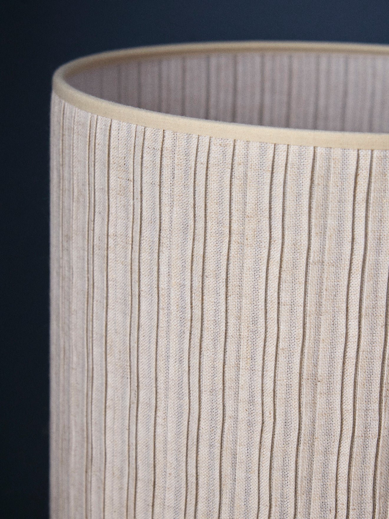 Pleated linen lampshade - small size victoire CYRILLUS White