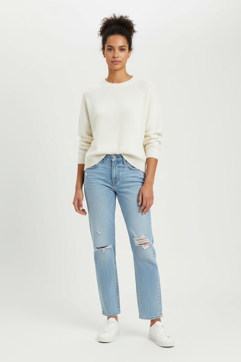 Cropped slim jeans with studs LEVI'S - Seconde main Blue