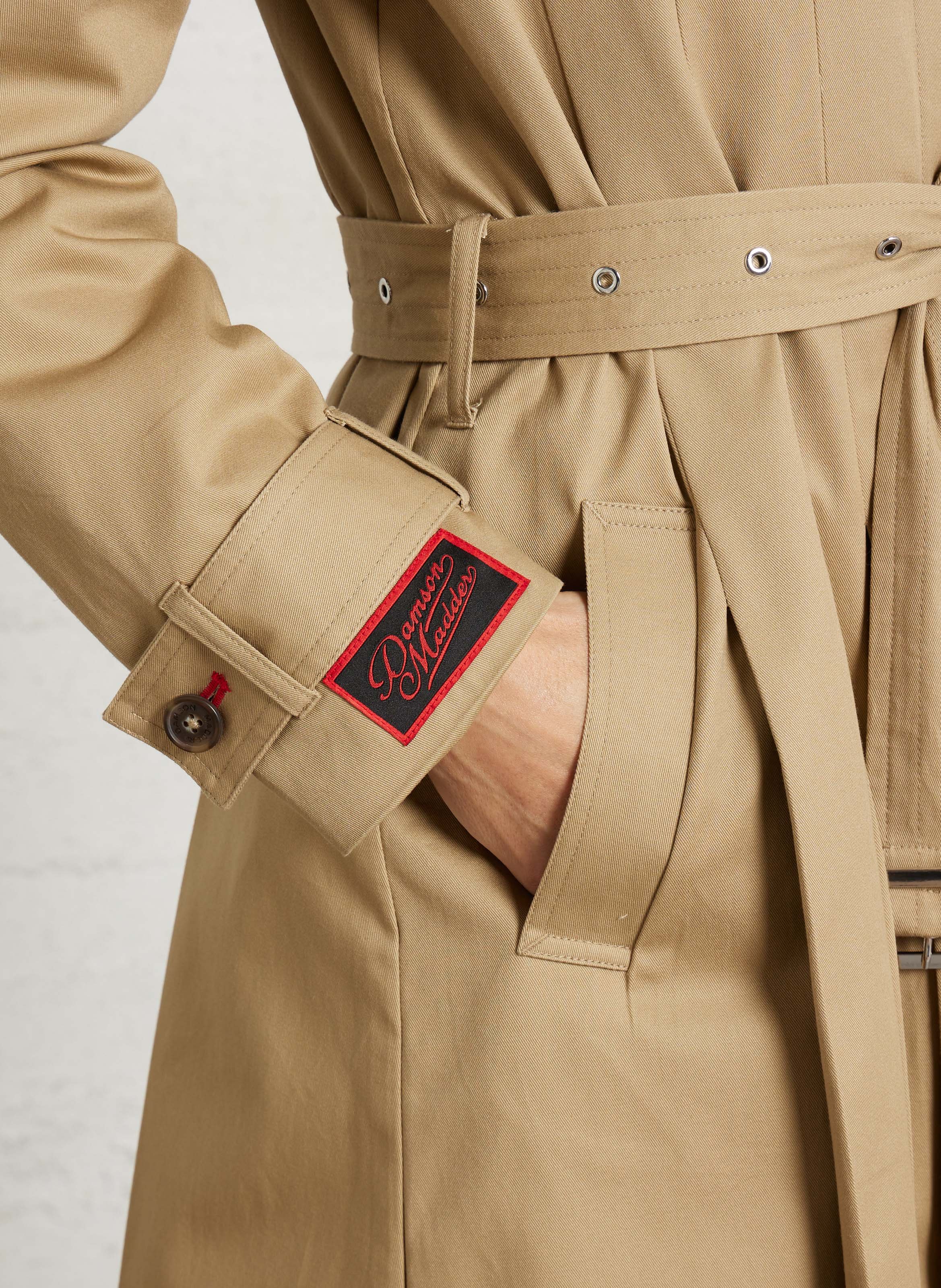 Oversized trench in blended organic cotton DAMSON MADDER Beige