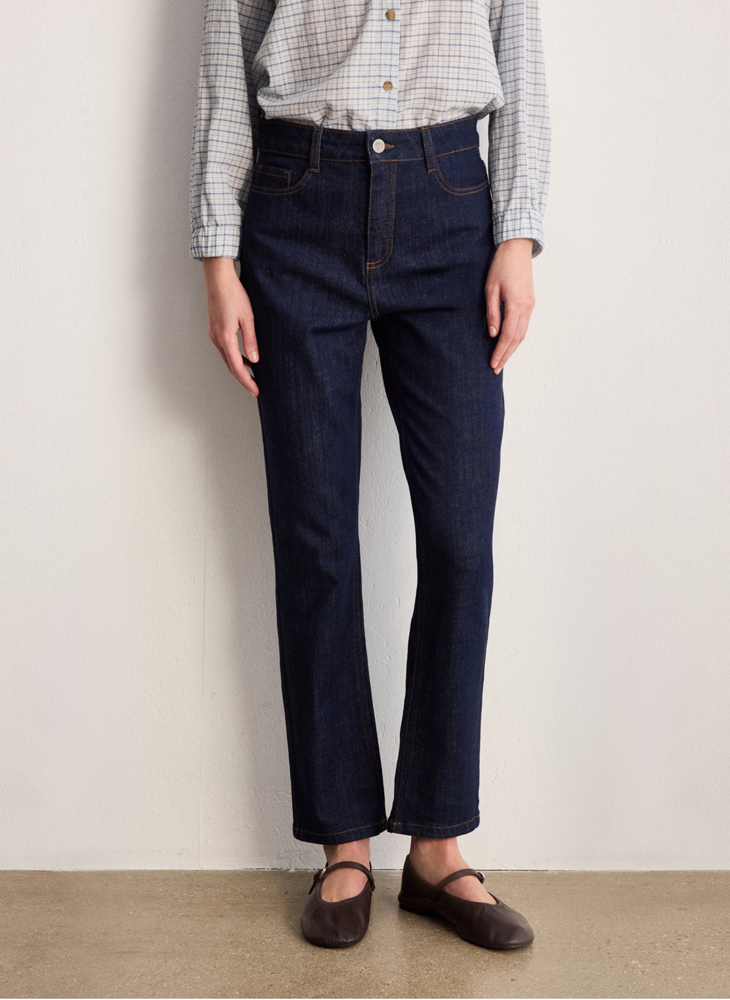 Cotton-blend straight jeans PABLO Blue
