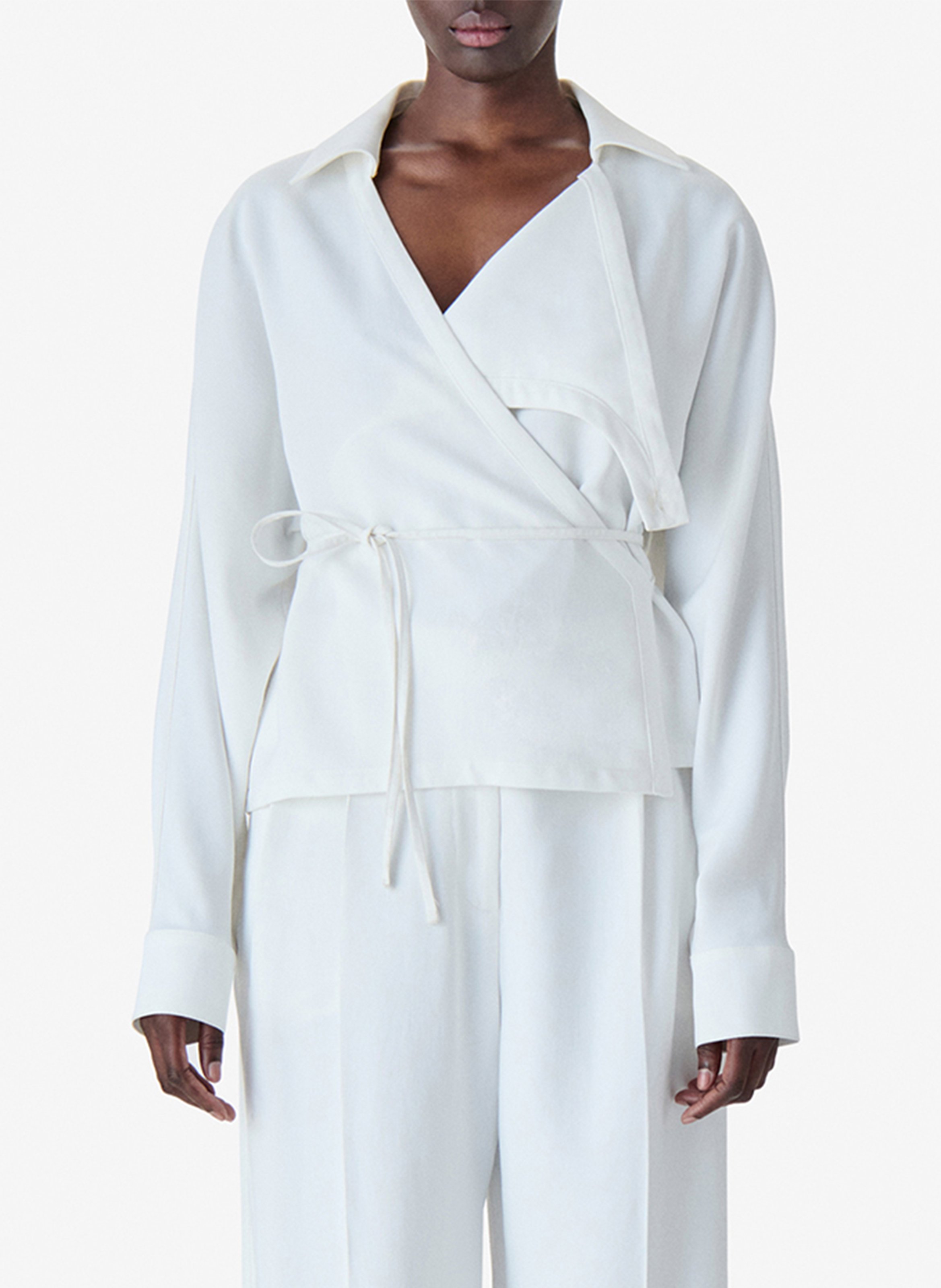 V-Ausschnitt-Top IRO Weiss