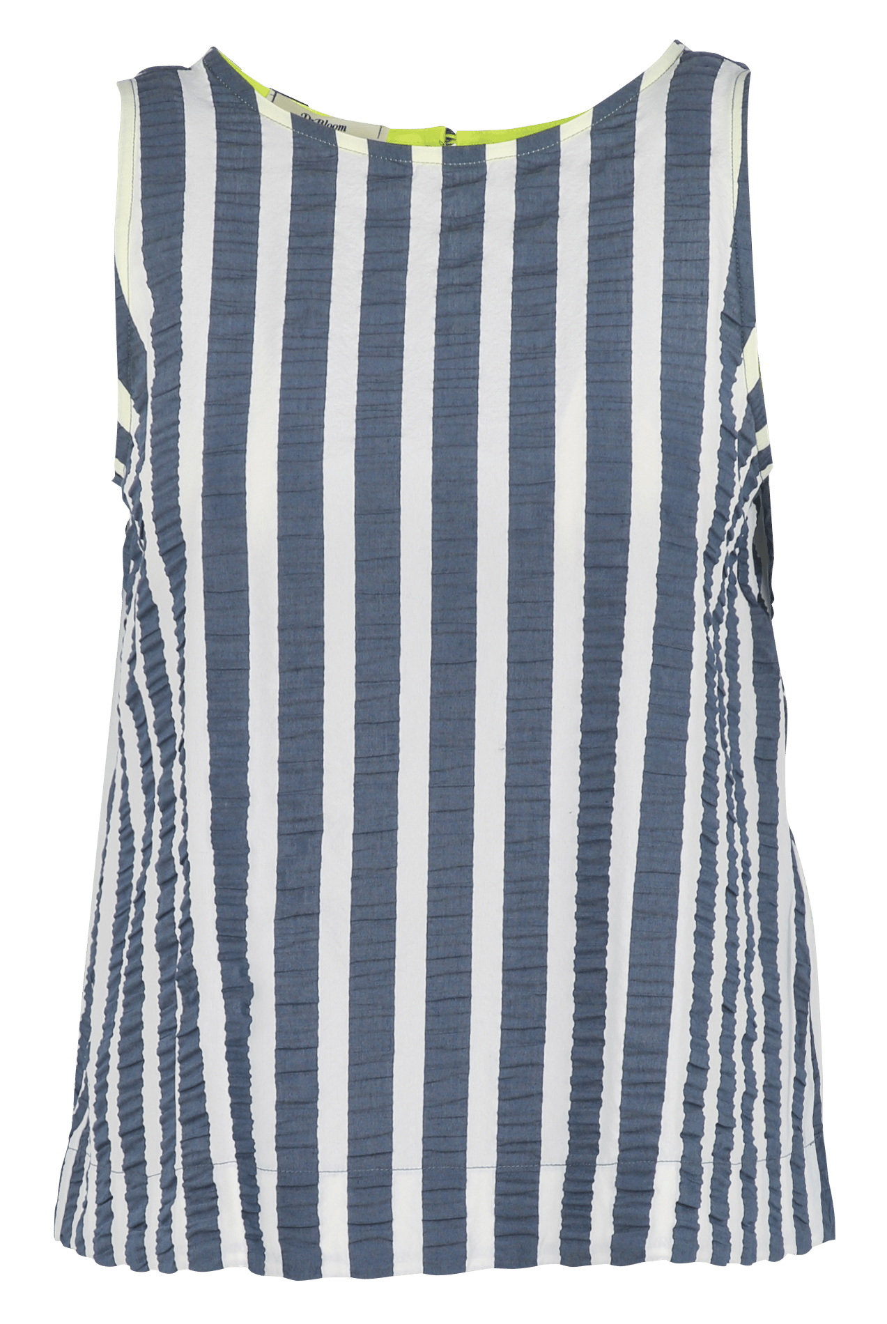 Top col rond à carreaux de Vichy DR BLOOM Bleu